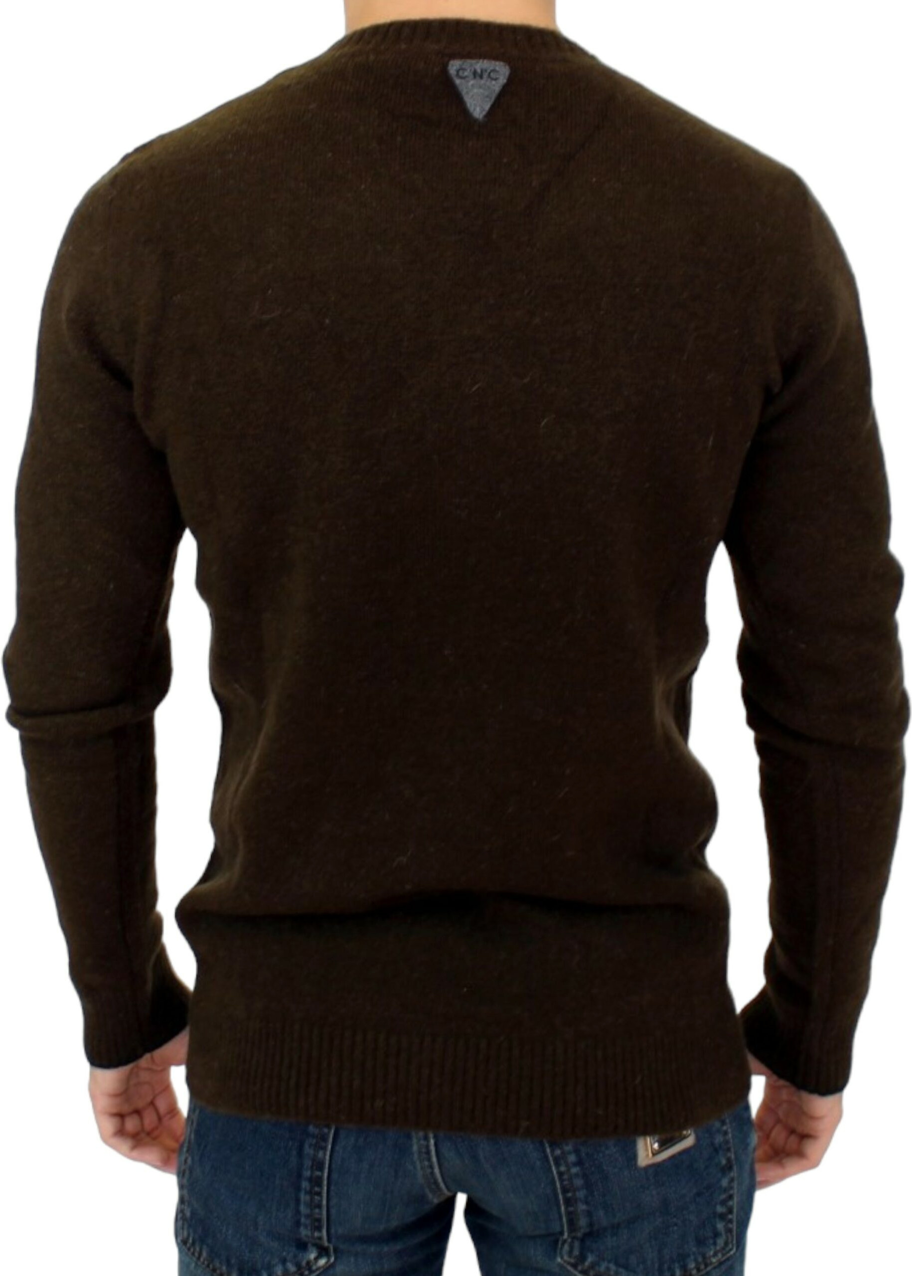 Jumper Costume National Brown striped crewneck sweater