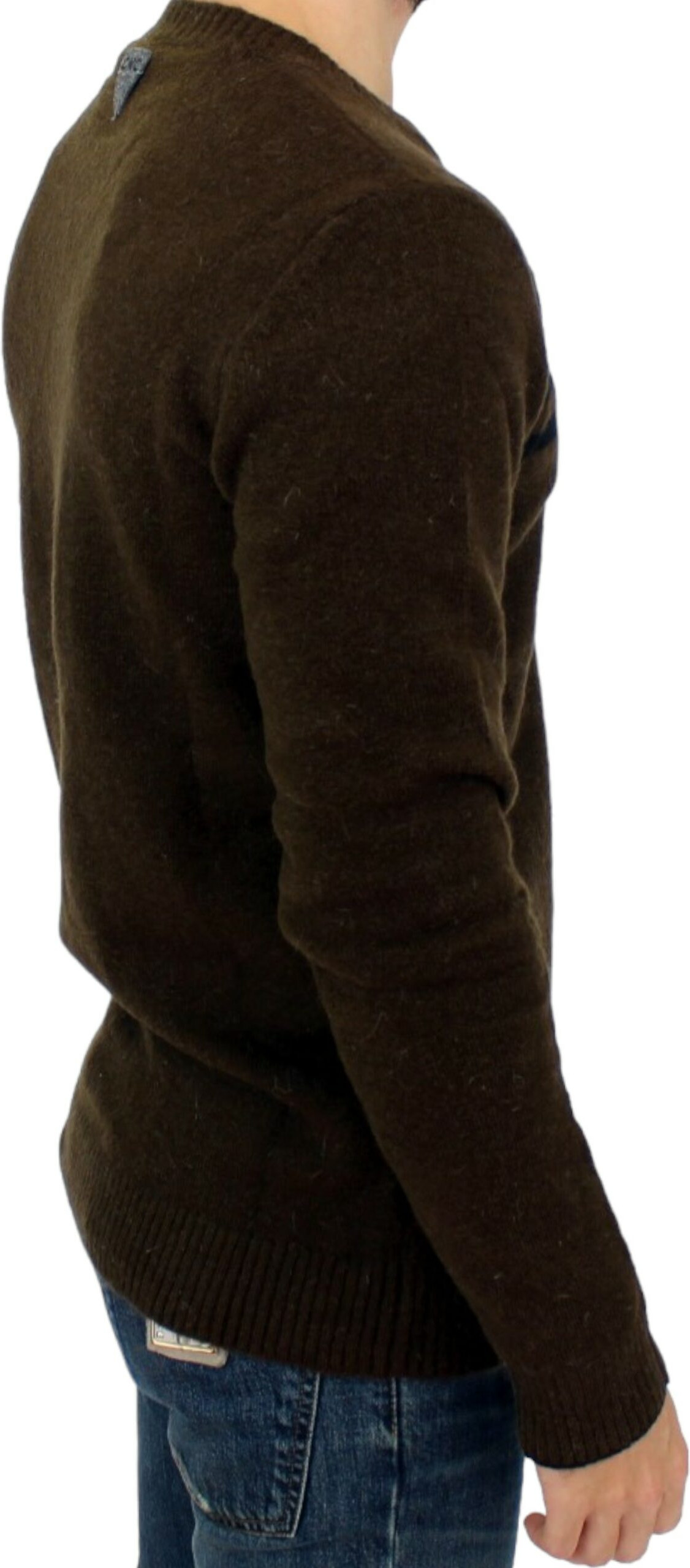 Jumper Costume National Brown striped crewneck sweater