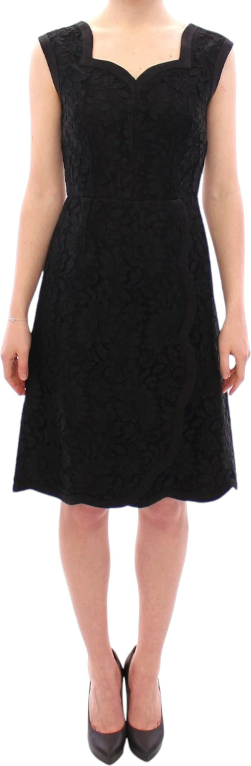 Dress Dolce & Gabbana Black floral lace sicily Runway
