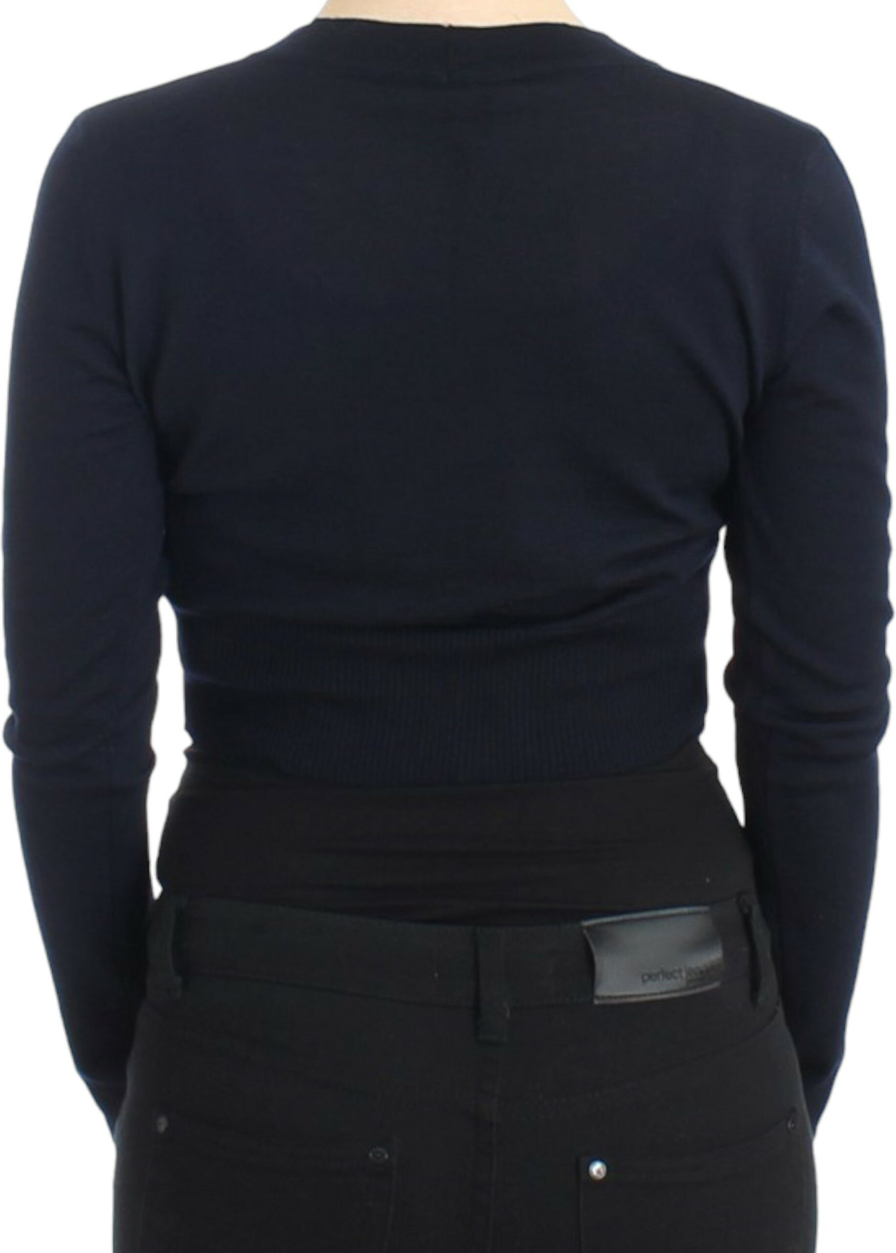 Cardigan Roberto Cavalli Blue cropped wool cardigan