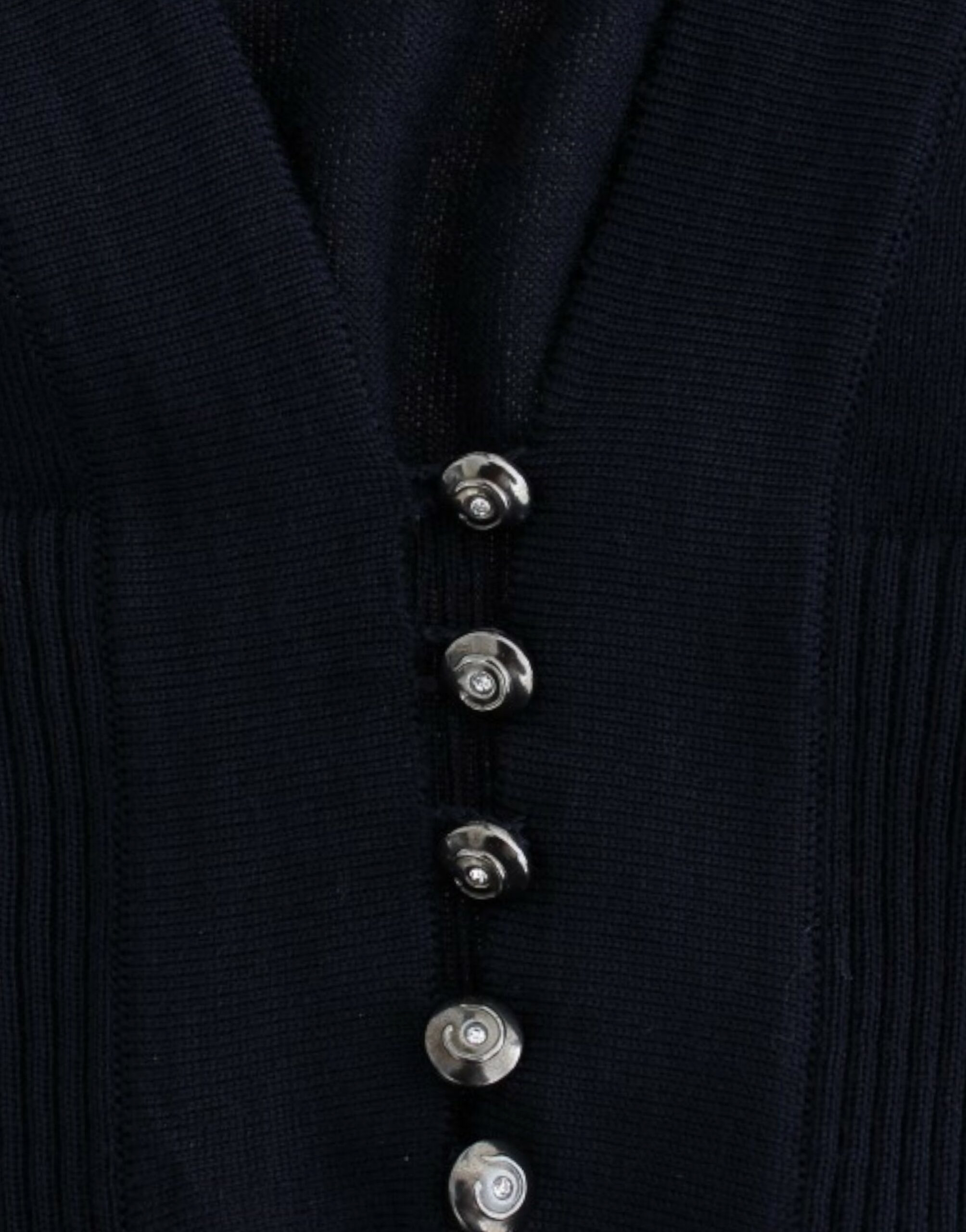 Cardigan Roberto Cavalli Blue cropped wool cardigan