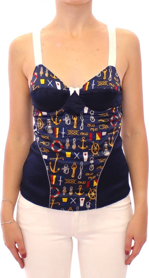 Tank Top Dolce & Gabbana Blue Sailor Motive