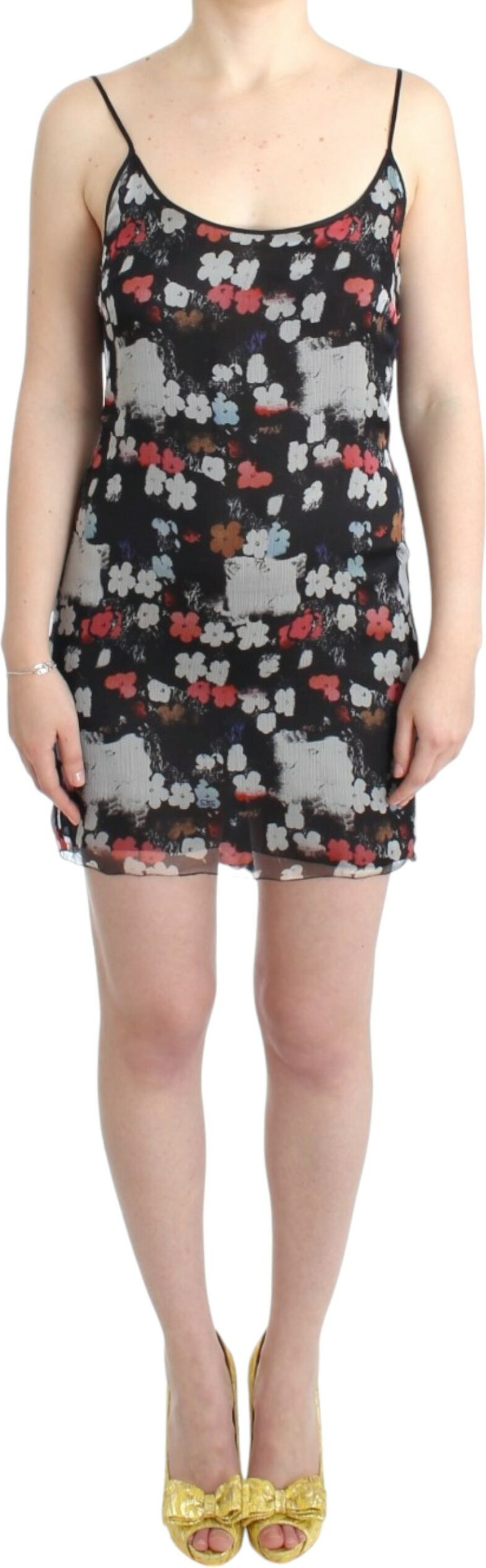 Costume National milliy libos gulli ipak mini ko'ylak