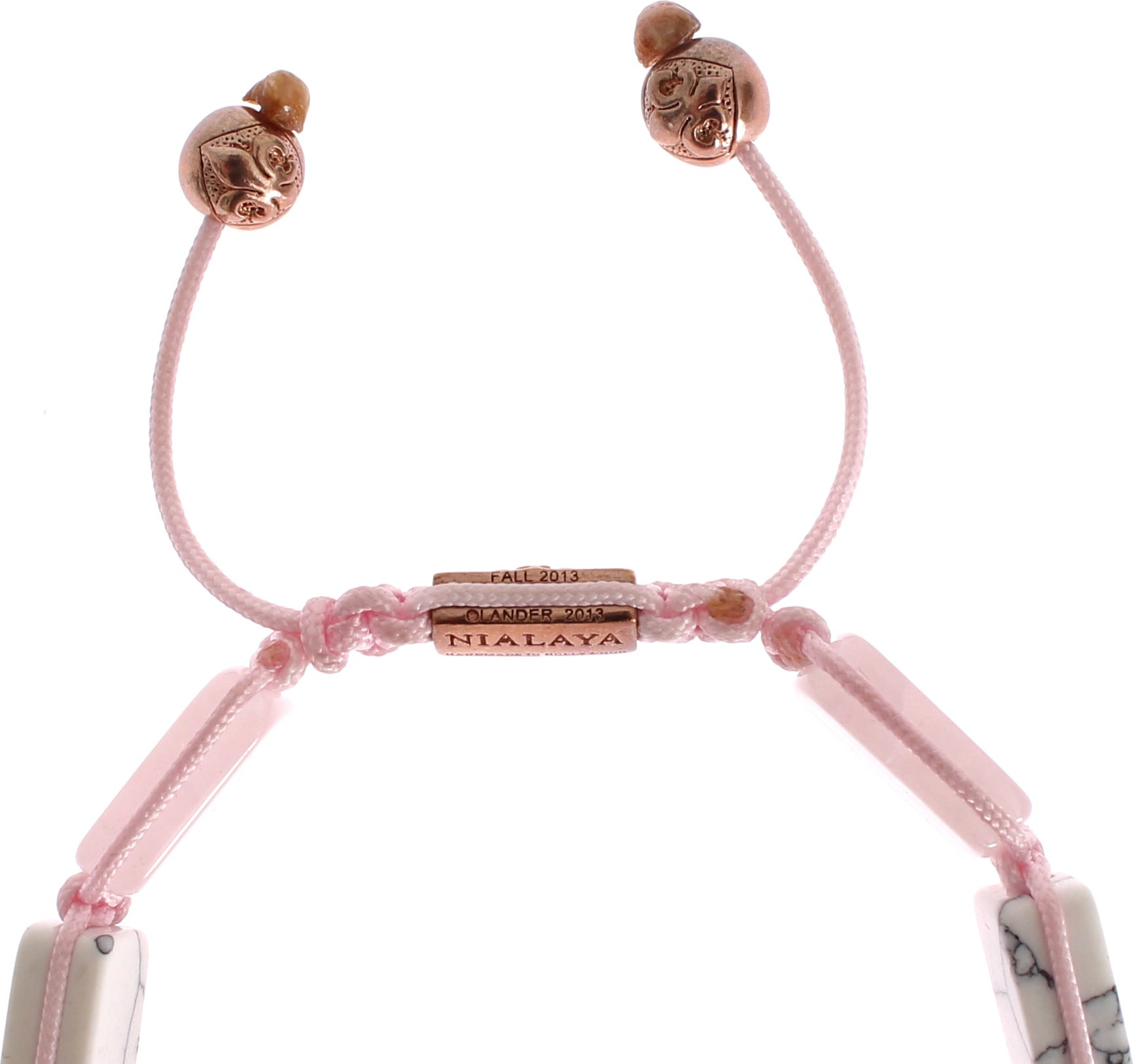 Bracelet Nialaya Jewelry Elegant Pink Gemstone Bracelet with Diamond Details
