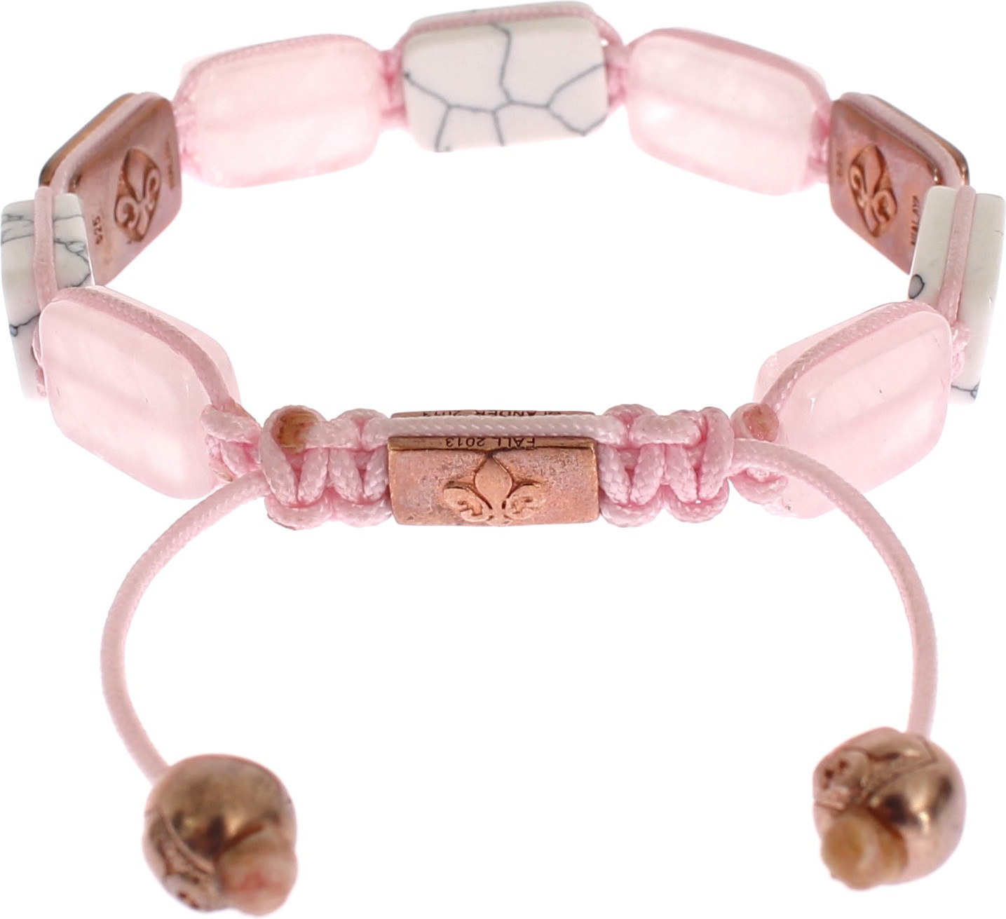 Bracelet Nialaya Jewelry Elegant Pink Gemstone Bracelet with Diamond Details