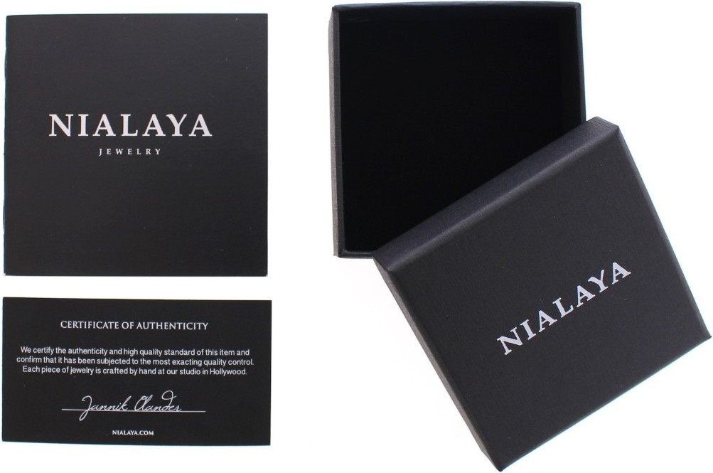Bracelet Nialaya Jewelry Elegant Silver Pearl Charm Bracelet