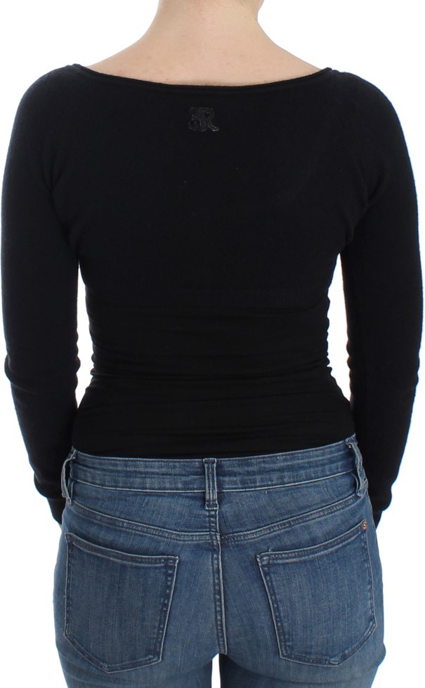 Cardigan Sweater Ermanno Scervino Black Cashmere