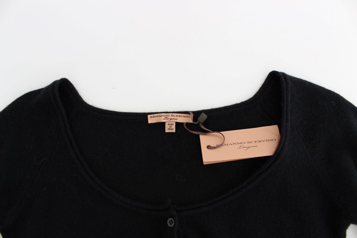 Cardigan Sweater Ermanno Scervino Black Cashmere