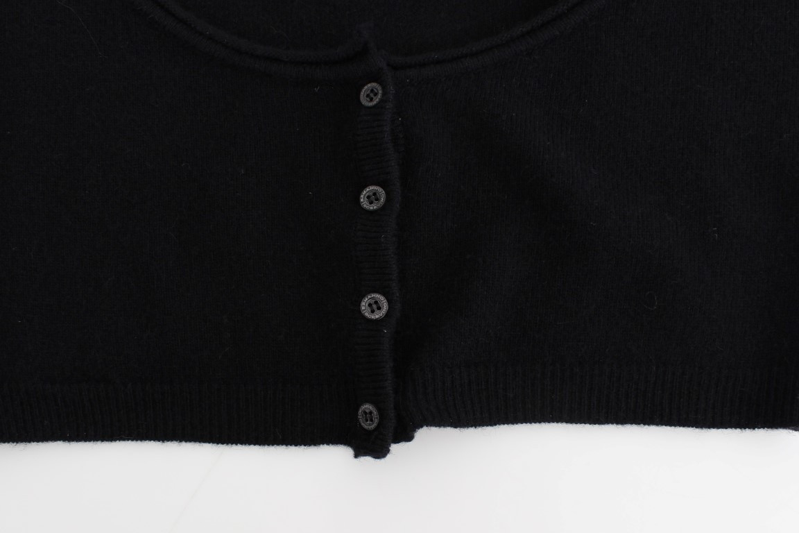 Cardigan Sweater Ermanno Scervino Black Cashmere