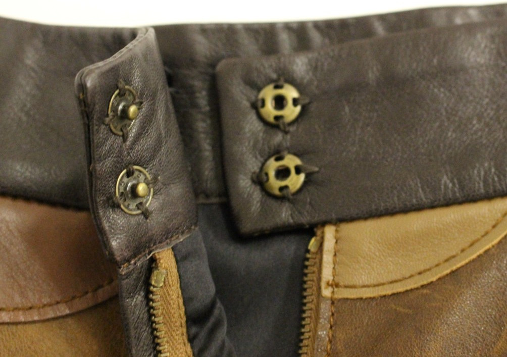 Skirt Dolce & Gabbana Brown Patchwork Leather Straight