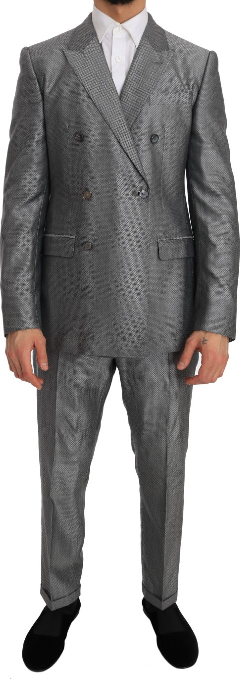 Suit Dolce & Gabbana Black Stretch Crystal Bee Slim Fit