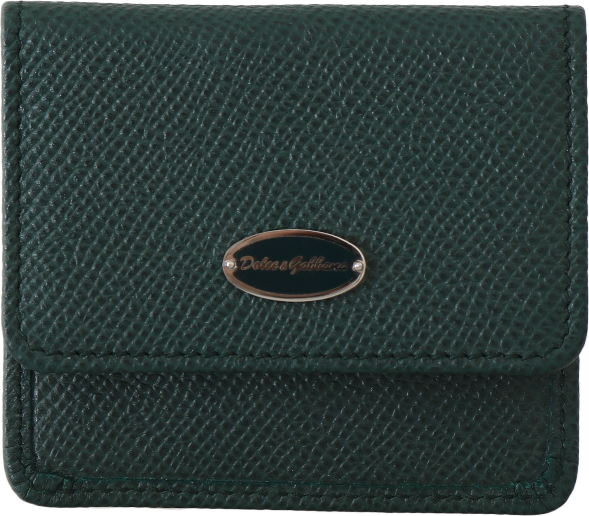 Wallet Dolce & Gabbana Elegant Green Leather Condom Case