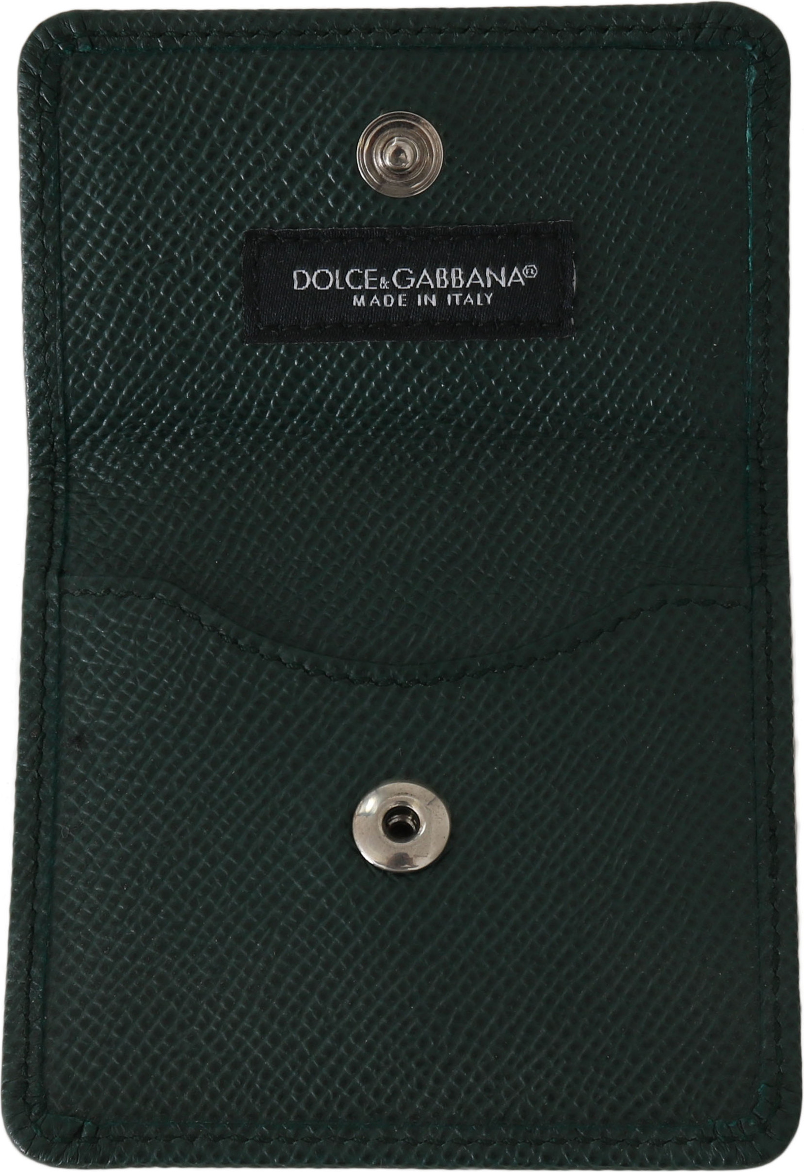 Wallet Dolce & Gabbana Elegant Green Leather Condom Case
