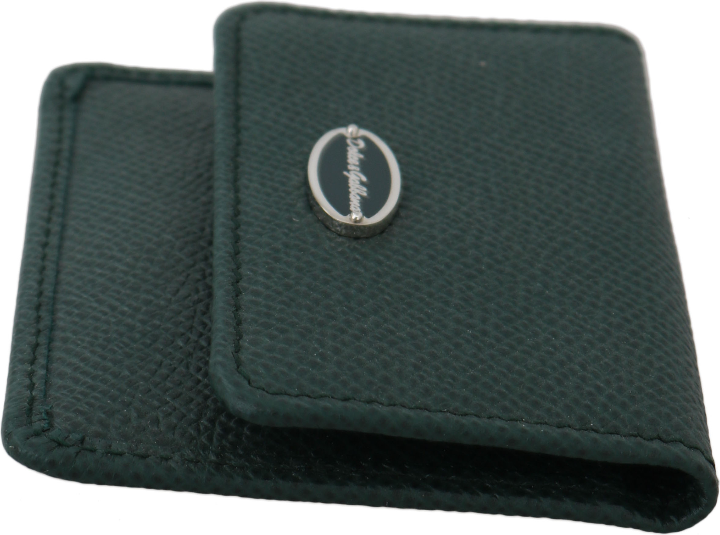 Wallet Dolce & Gabbana Elegant Green Leather Condom Case