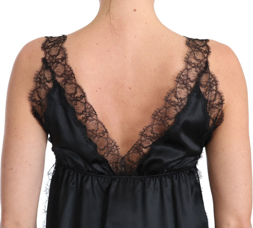 Топ-бюстье Dolce & Gabbana Lingerie Cami Черное Кружево Шелк Стрейч