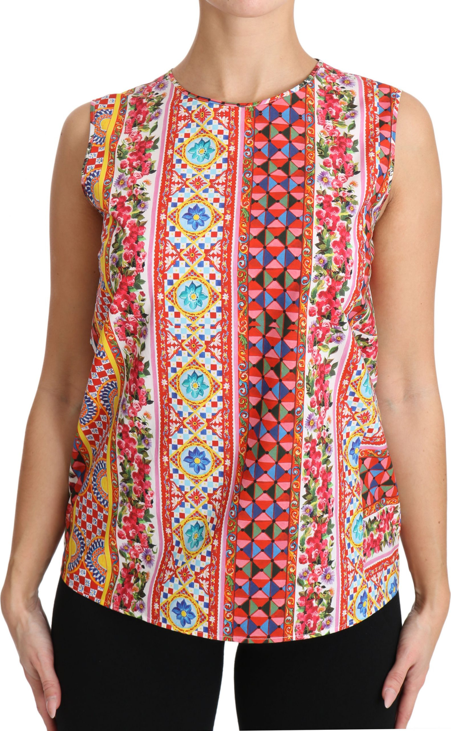 Dolce & Gabbana "Carretto" print paxtadan tikilgan ustki kiyim