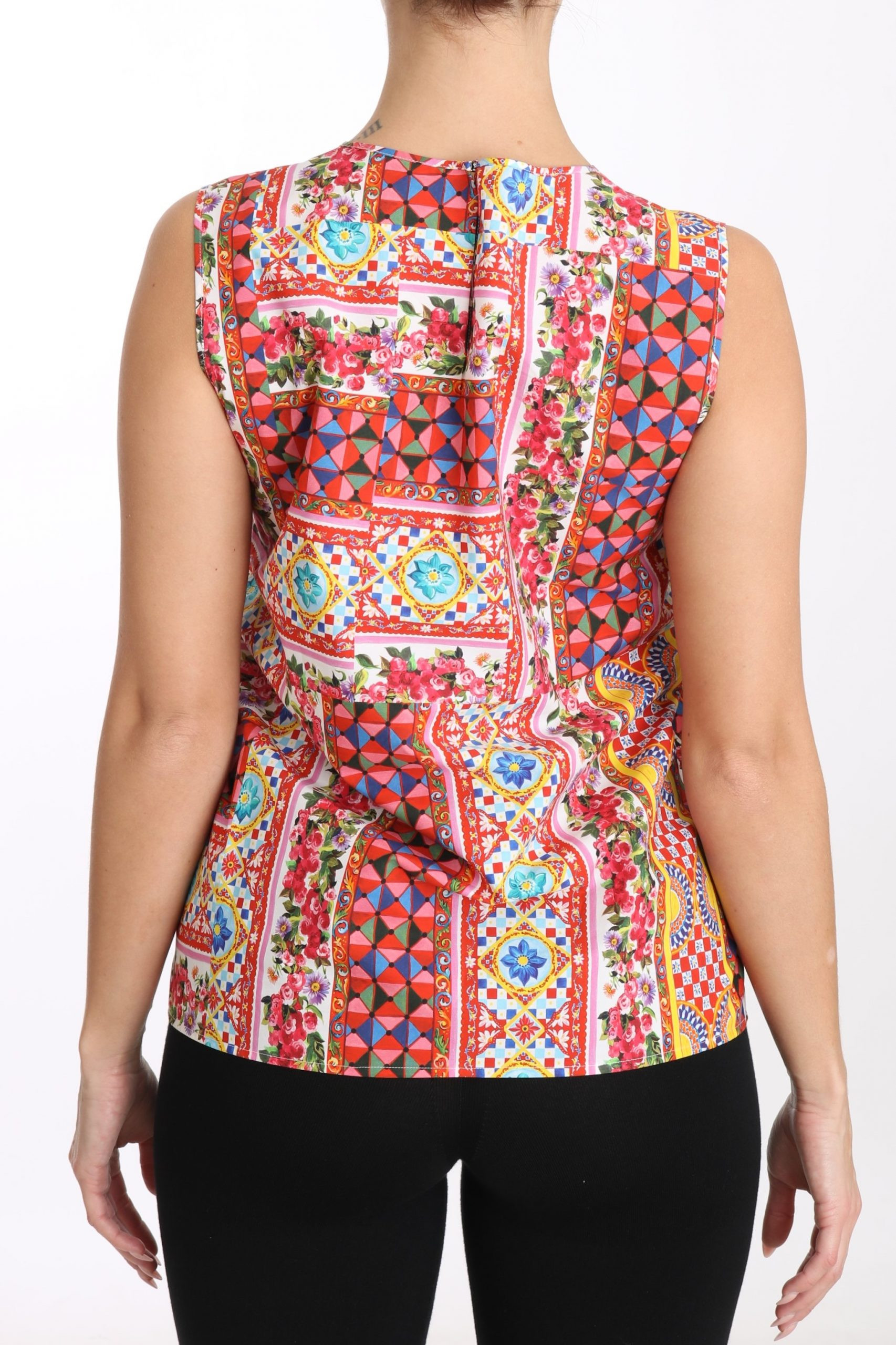 Dolce & Gabbana "Carretto" print paxtadan tikilgan ustki kiyim