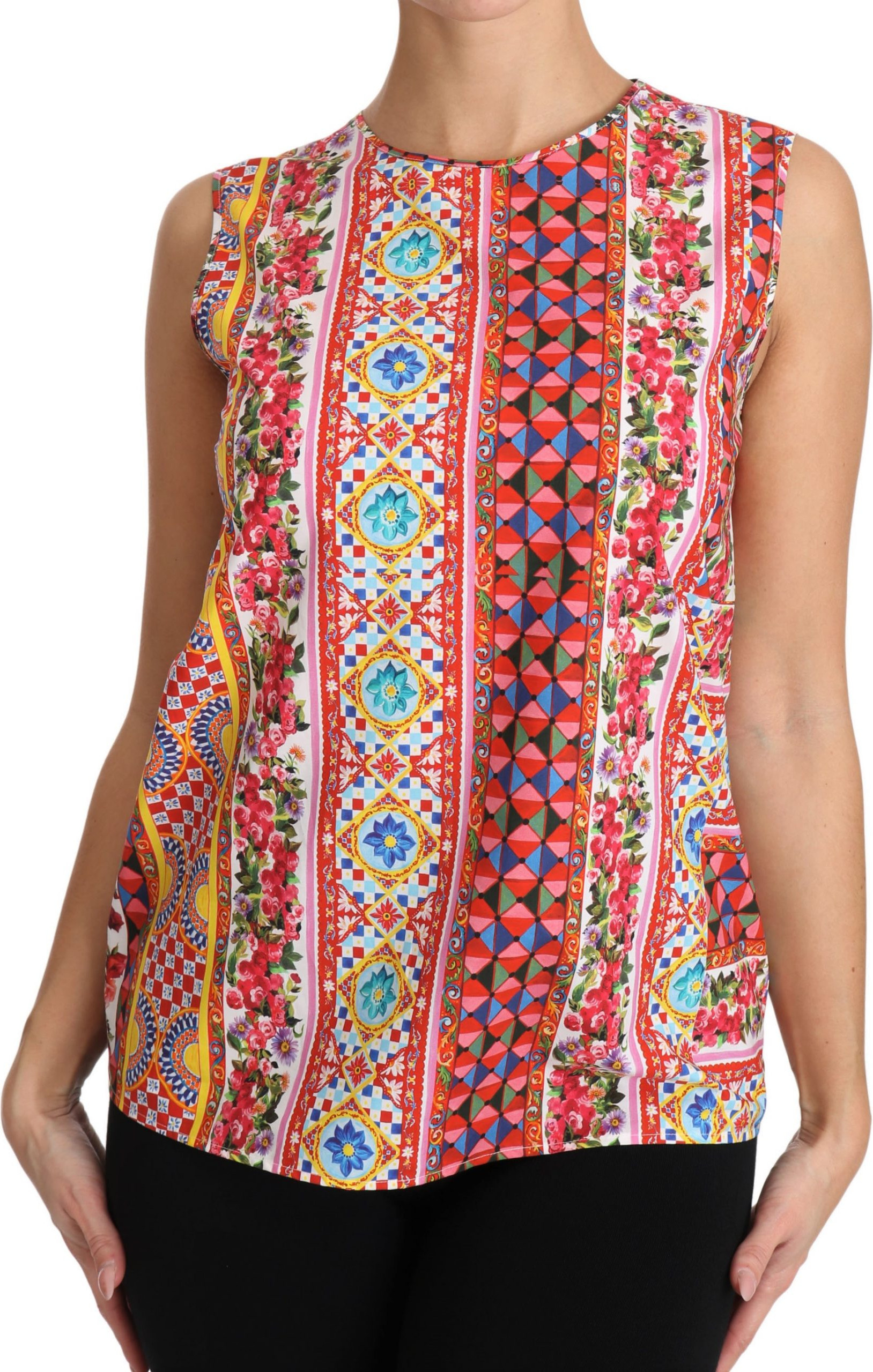 Dolce & Gabbana "Carretto" print paxtadan tikilgan ustki kiyim