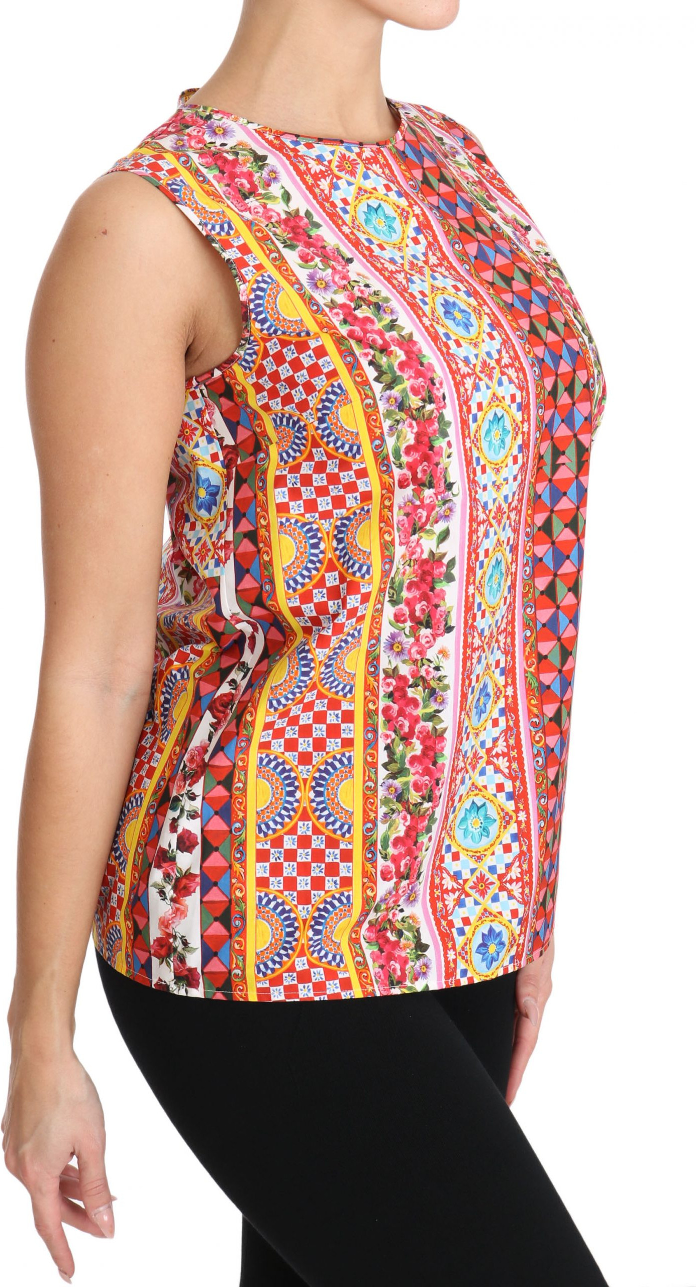 Dolce & Gabbana "Carretto" print paxtadan tikilgan ustki kiyim