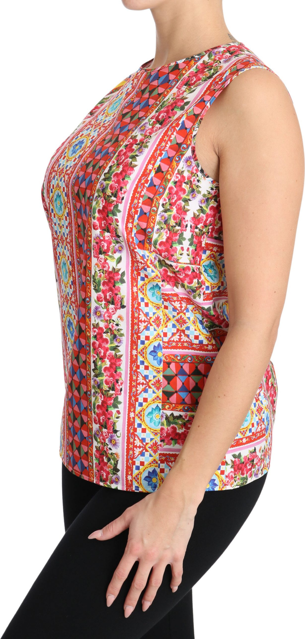 Dolce & Gabbana "Carretto" print paxtadan tikilgan ustki kiyim