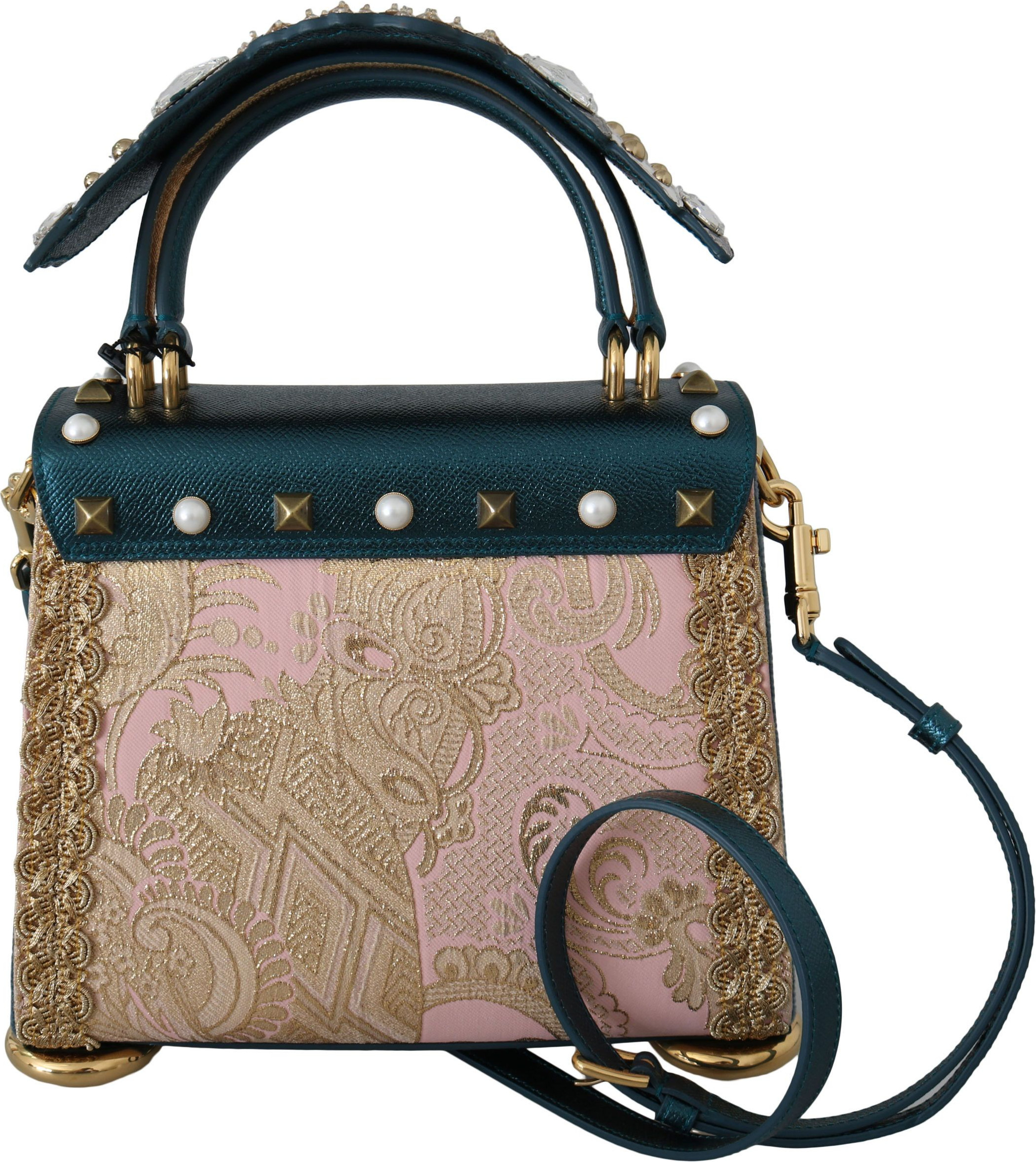 Сумка через плечо Dolce & Gabbana Chic Blue Gold Angel Motif Welcome Bag