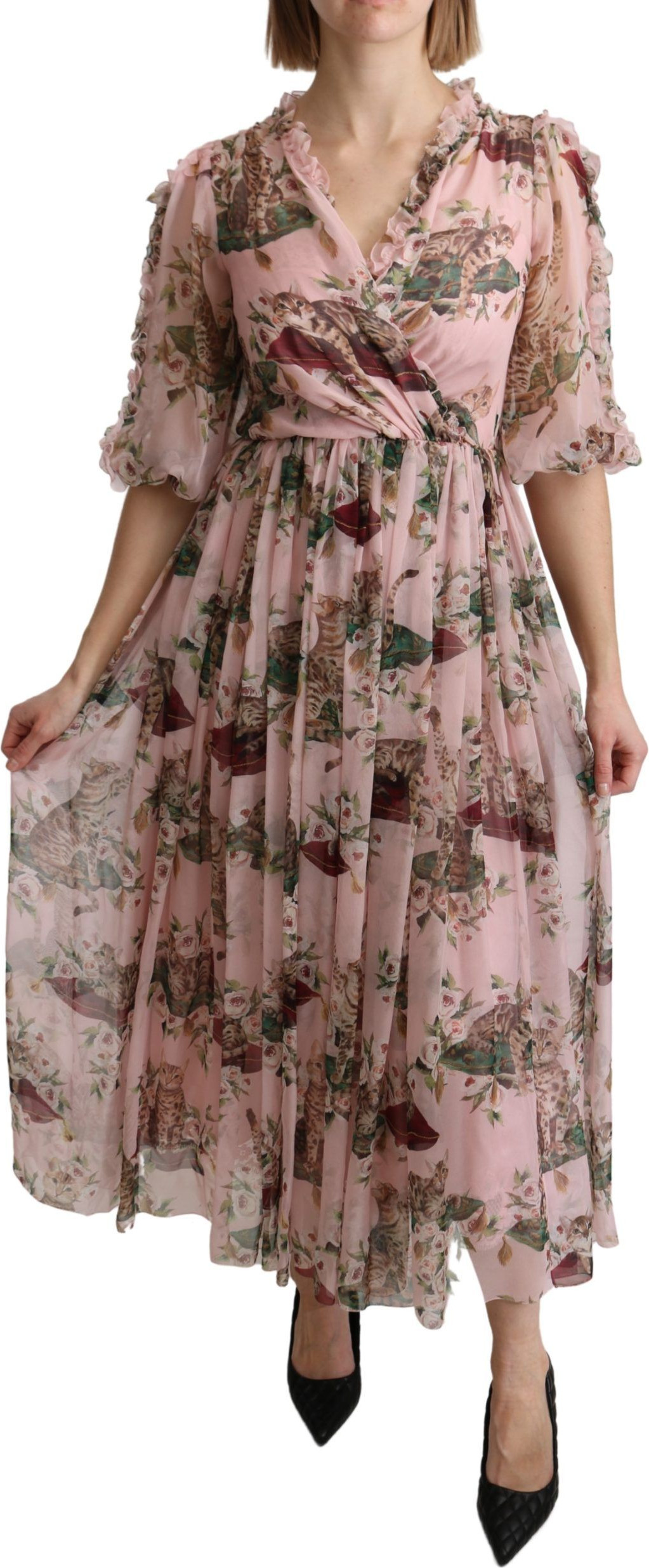 Dolce & Gabbana A-line Maxi ipak ko'ylagi