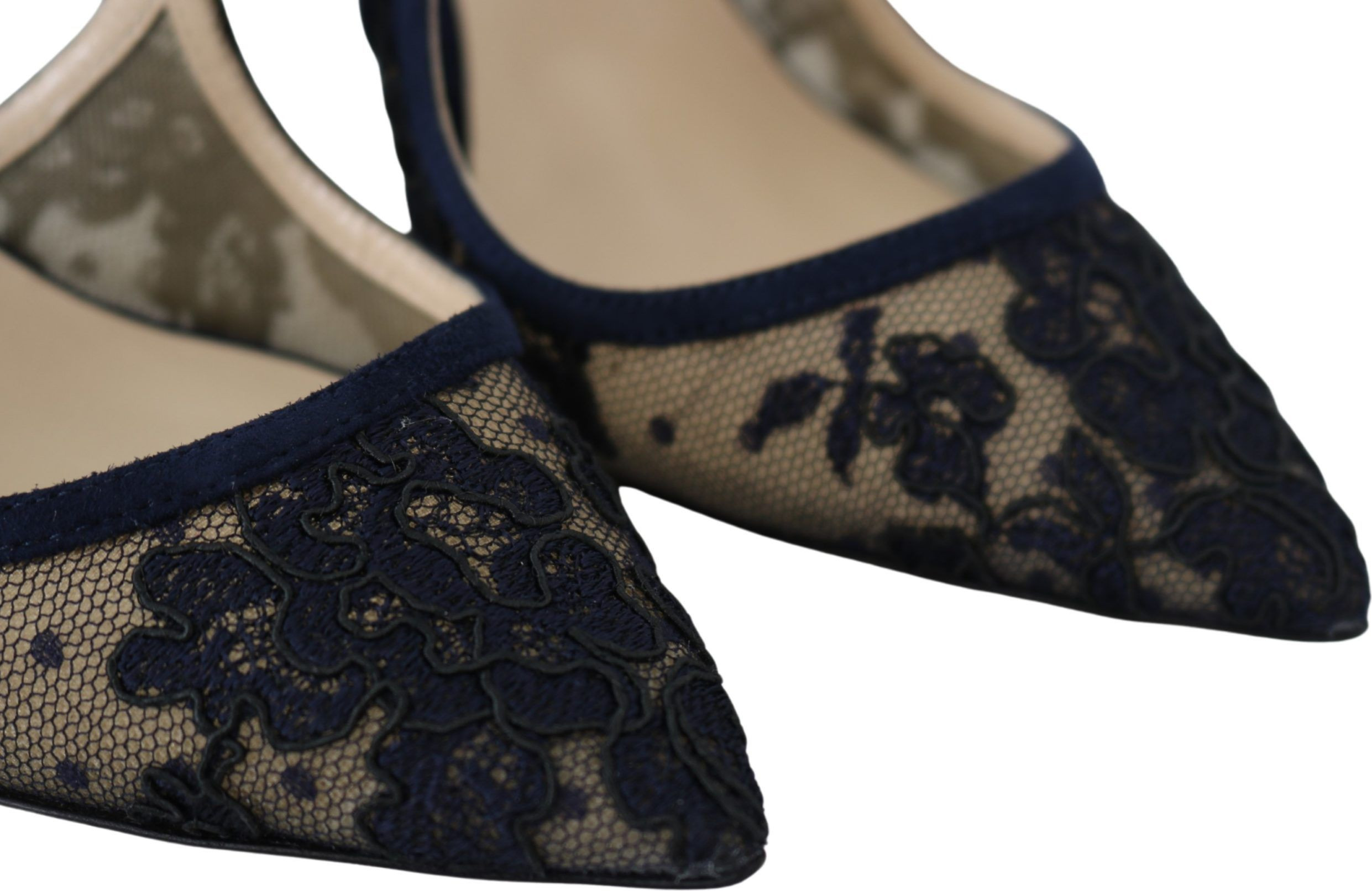 Jimmy Choo Navy Lancer Zamsh Pompalar - Hasratiy Cheksiz