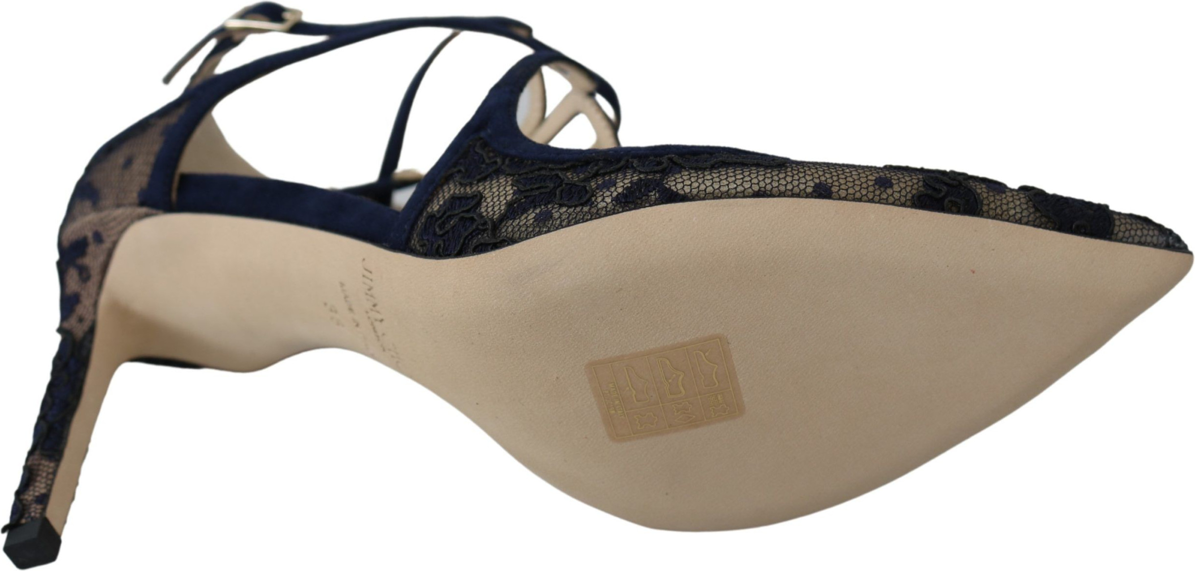 Jimmy Choo Navy Lancer Zamsh Pompalar - Hasratiy Cheksiz