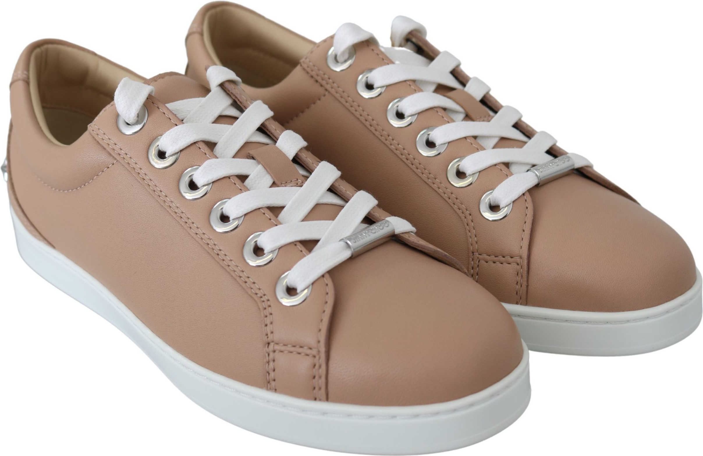 Jimmy Choo Powder Pink Nappa Deri Krossovkalar