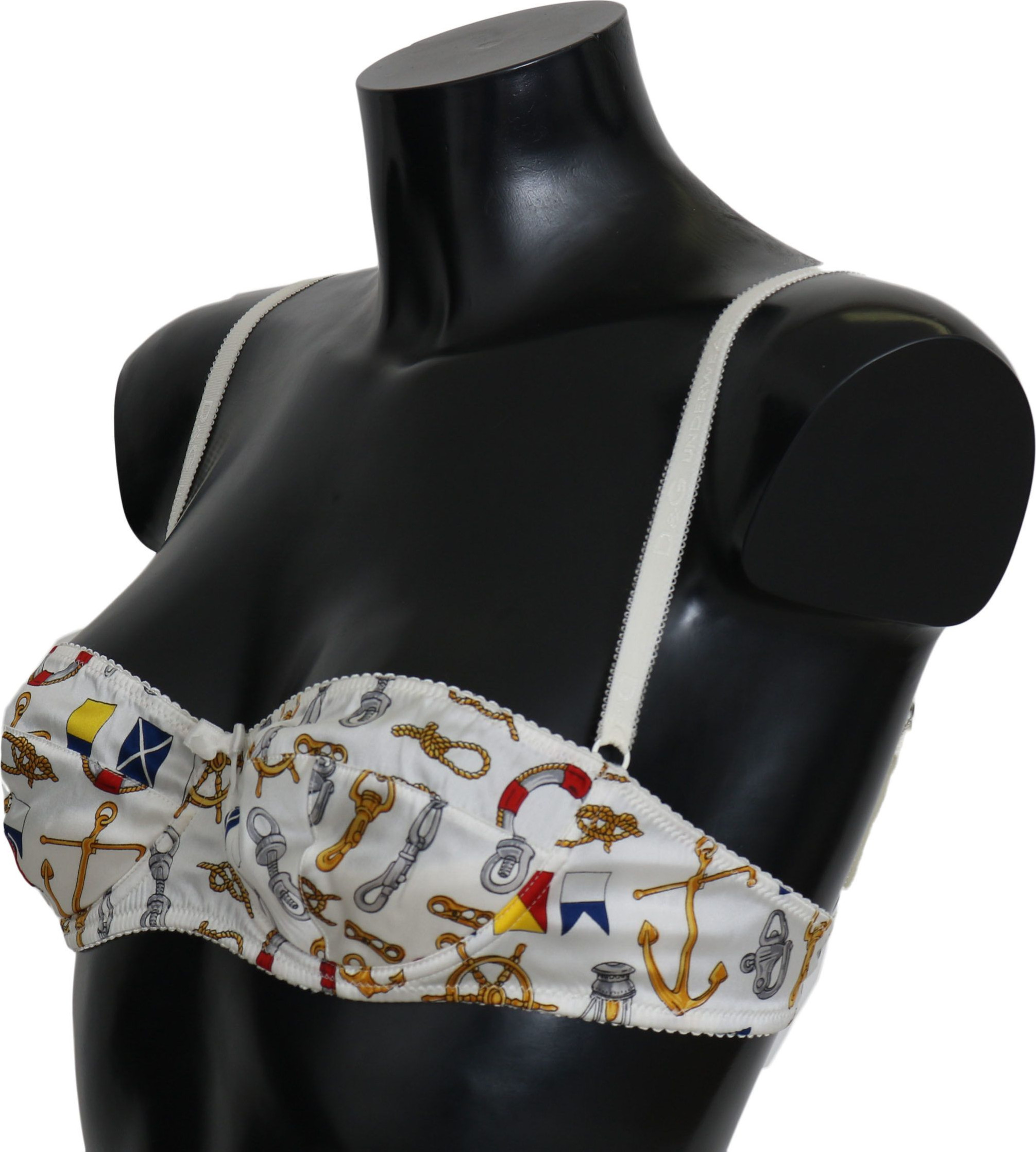 Bra Dolce & Gabbana White Balconcino Sailor Print