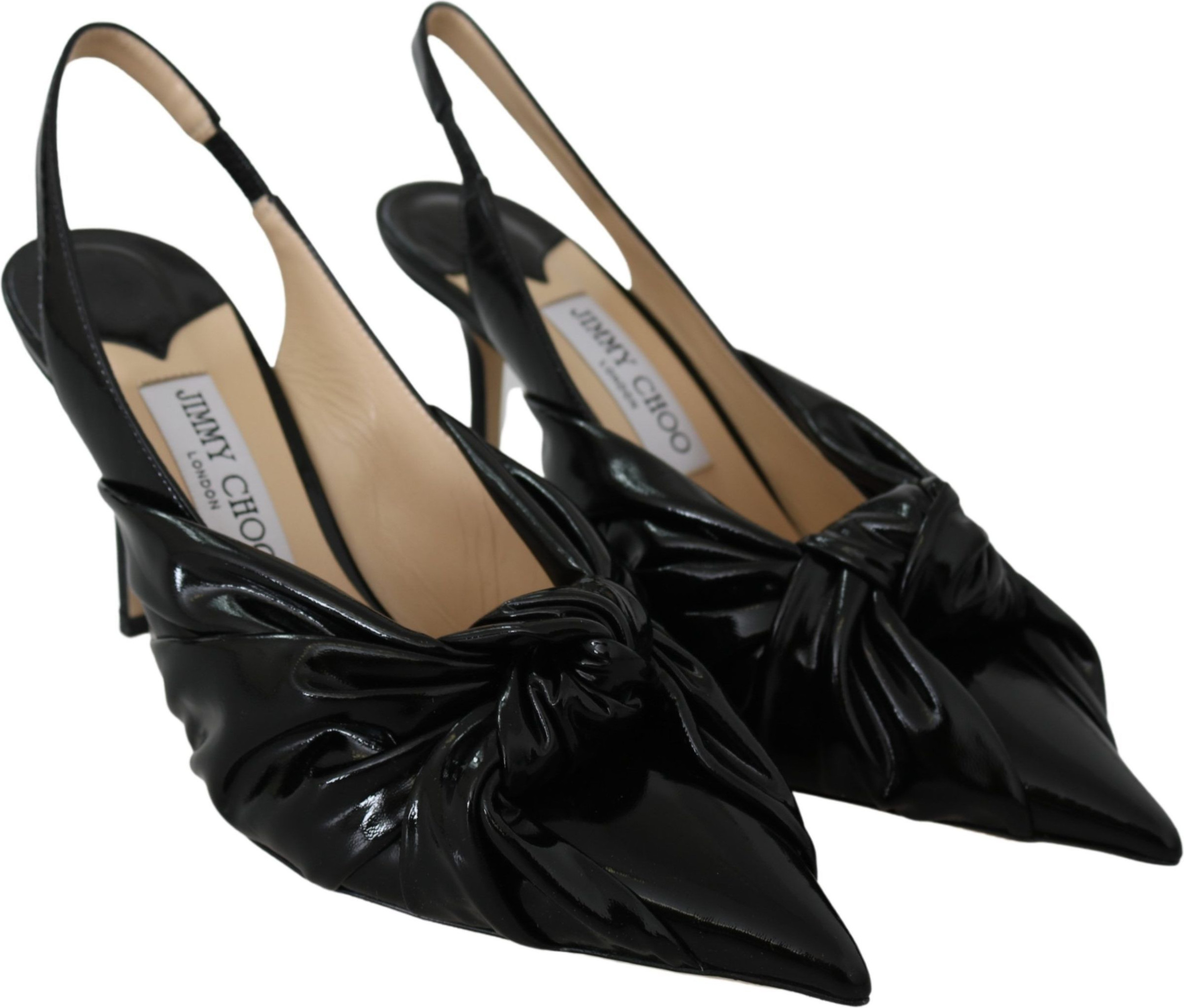 Pumps Jimmy Choo Elegant Black Leather Pointed Toe Pumps