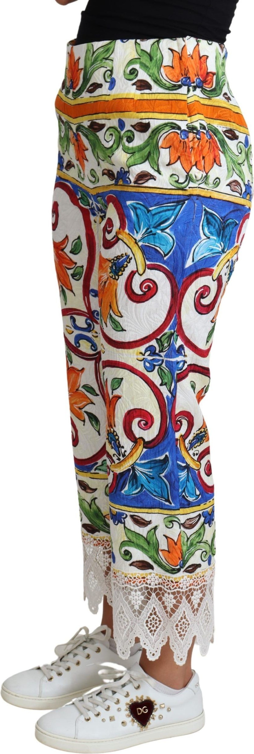 Cotton Pants Dolce & Gabbana Multicolor Trouser