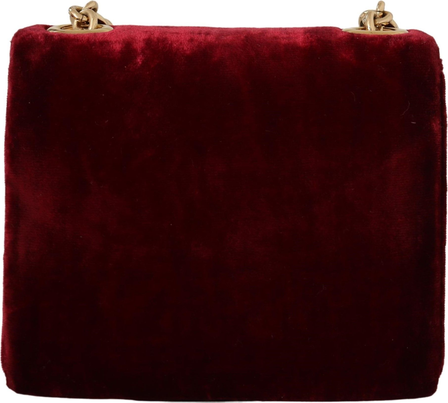 Crossbody sumkasi Dolce & Gabbana baxmal Bordeaux She'rnoma