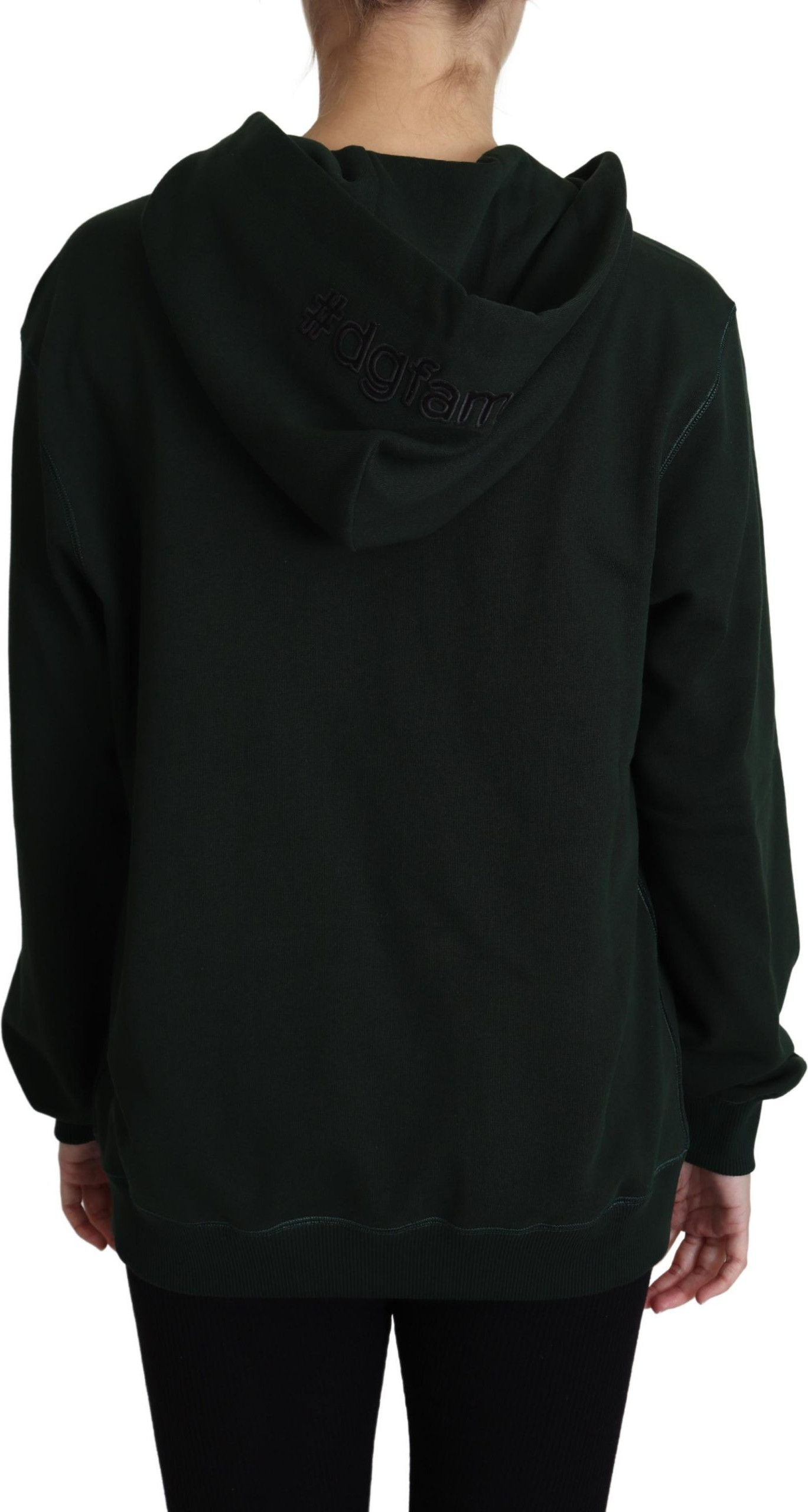 Pullover Dolce & Gabbana Dark Green Crown Embroidery Hoodie