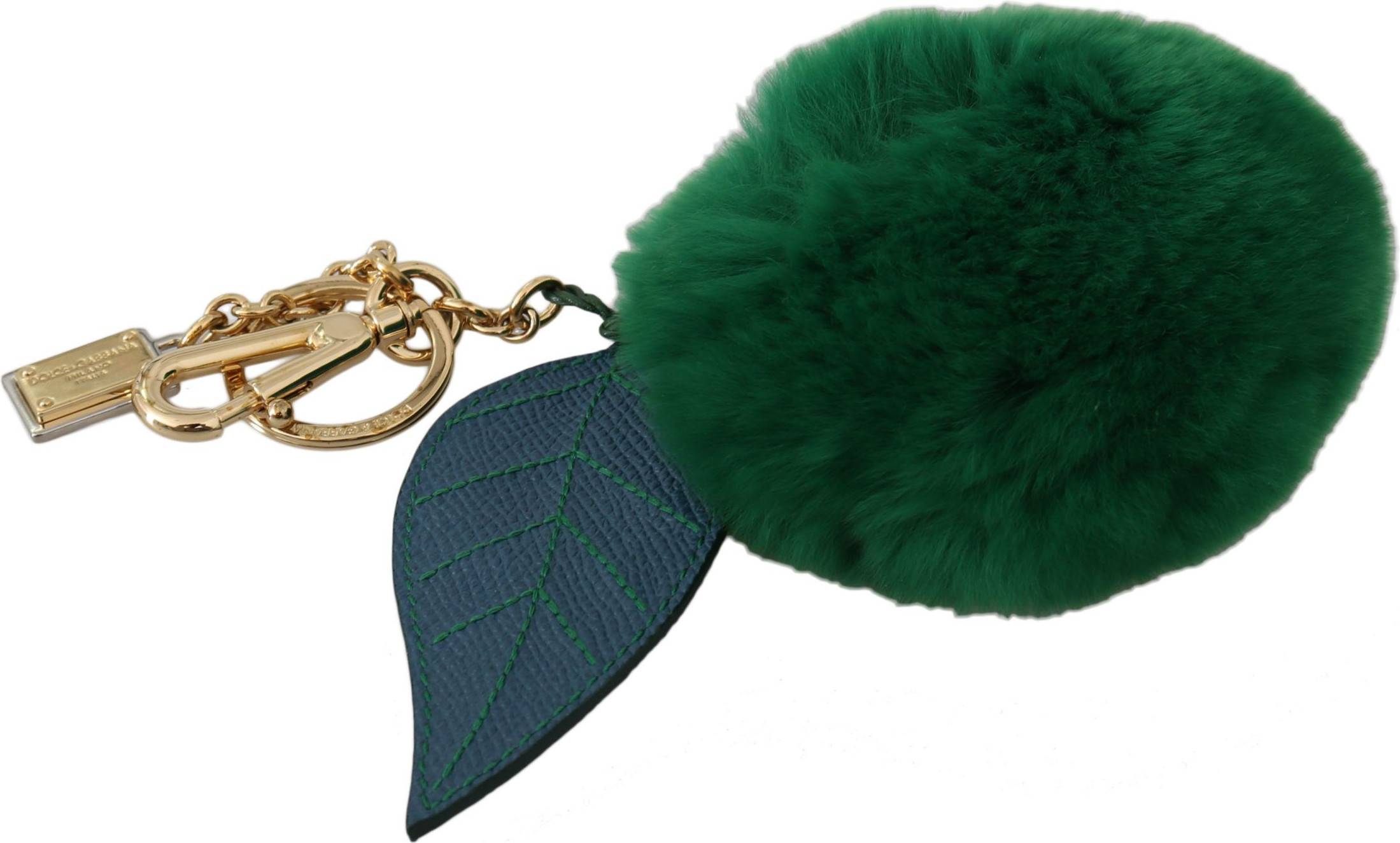 Keychain Dolce & Gabbana Elegant Tricolor Fur Ball
