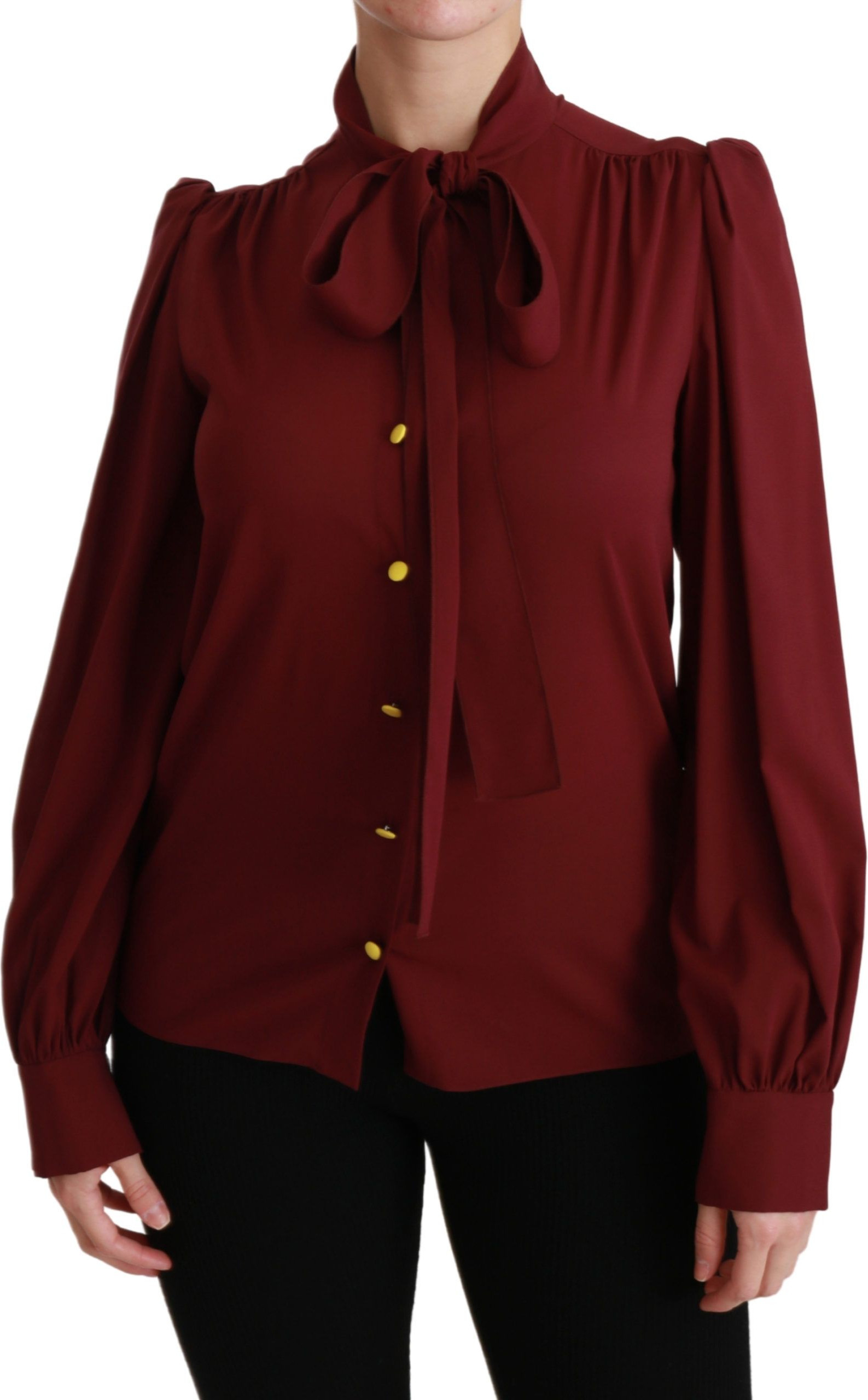 Dolce & Gabbana sharfli bo'yinli polo bluzkasi
