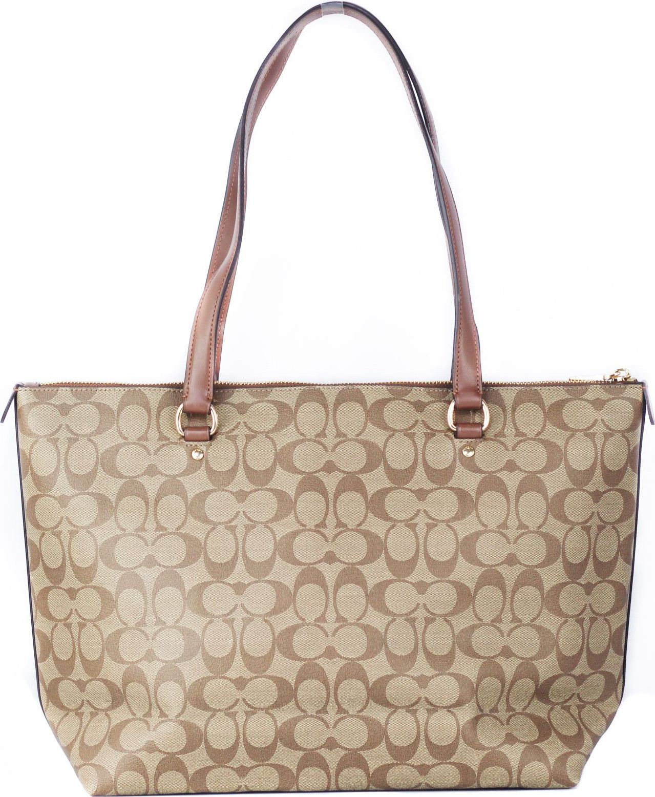 Сумка-тоут Coach Gallery с фирменным покрытием из холста и кожи