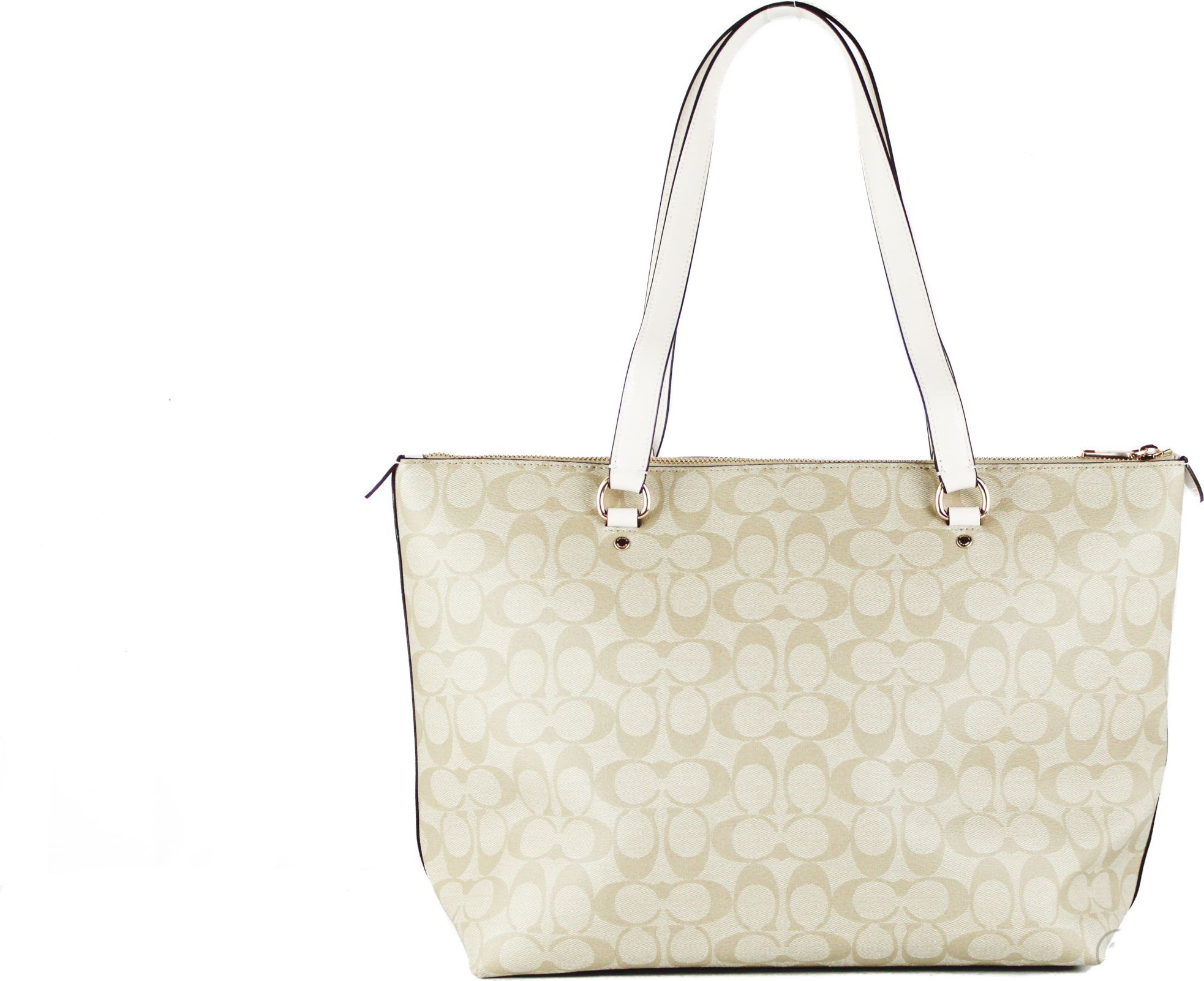 Tote Handbag Coach Signature Coated Canvas and Leather Gallery