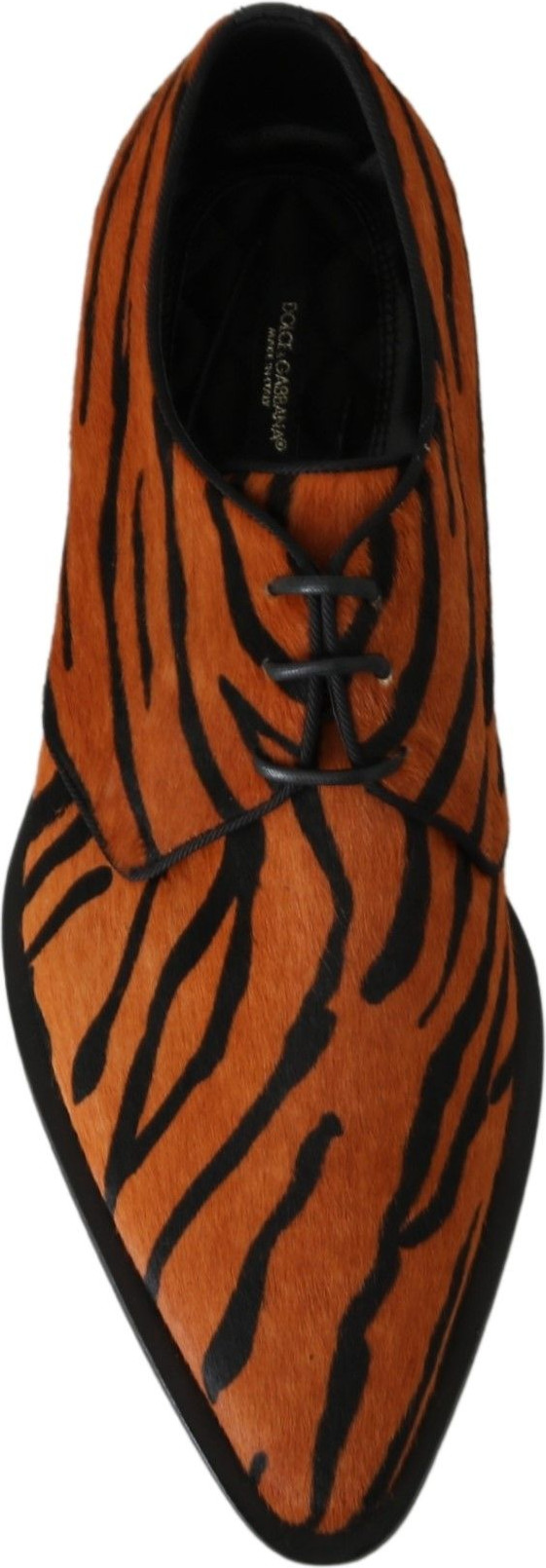 Formal Shoes Dolce & Gabbana Orange Pony Hair Dress Shoes