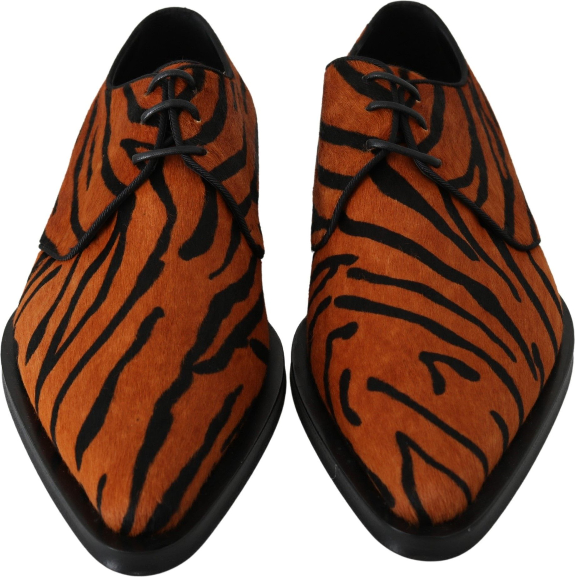 Formal Shoes Dolce & Gabbana Orange Pony Hair Dress Shoes