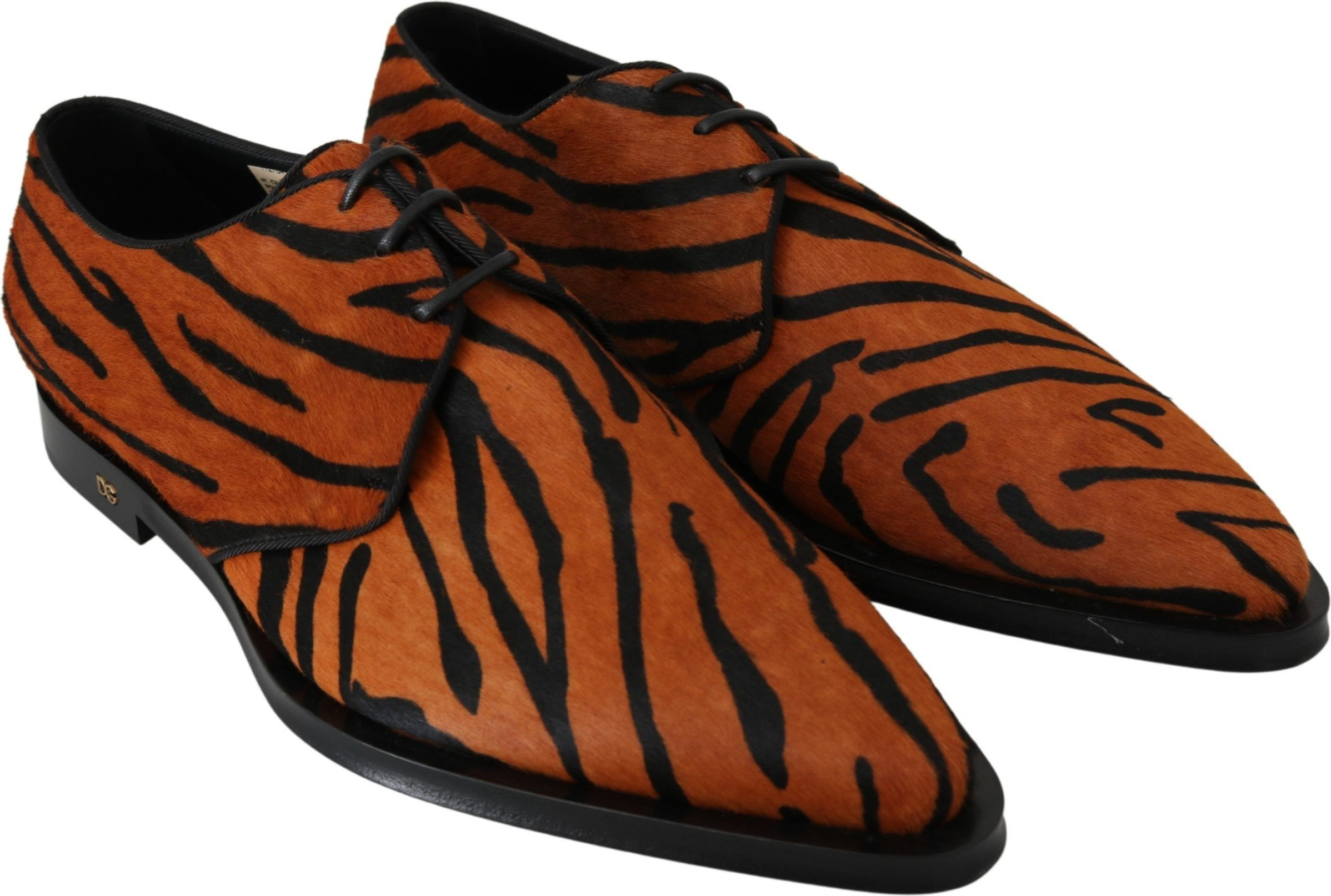 Formal Shoes Dolce & Gabbana Orange Pony Hair Dress Shoes