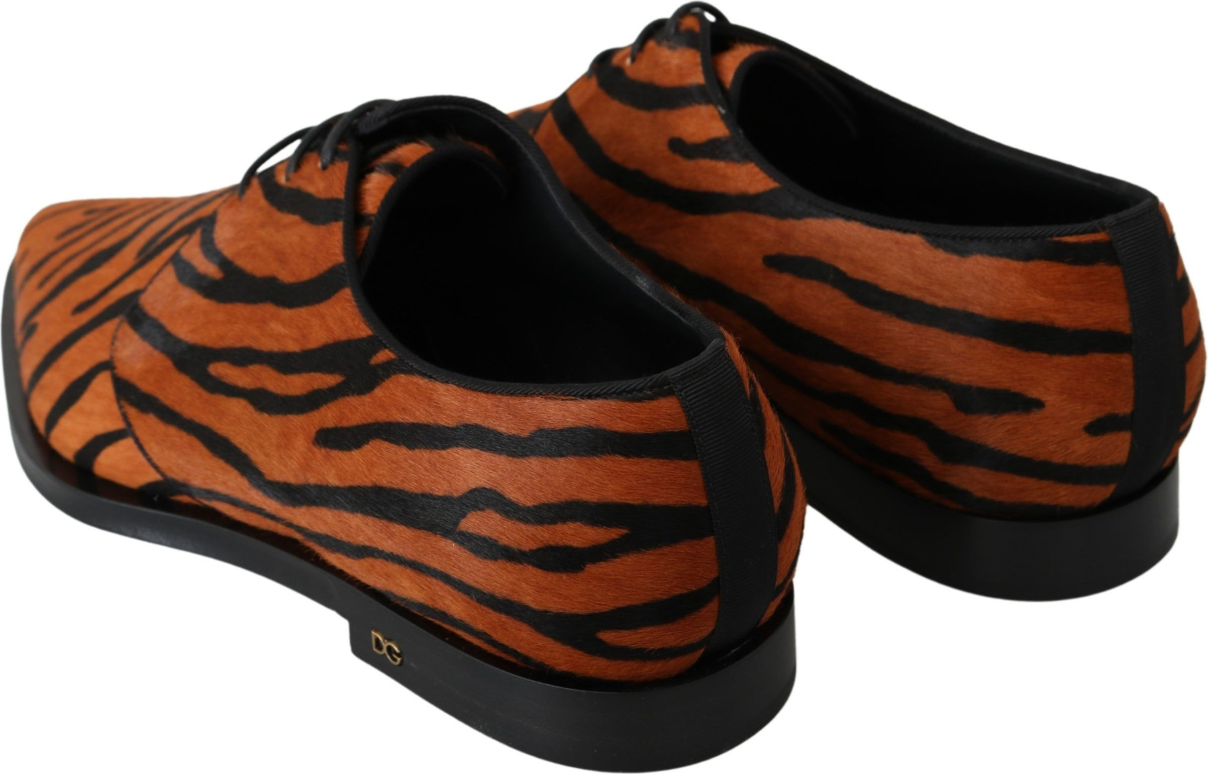 Formal Shoes Dolce & Gabbana Orange Pony Hair Dress Shoes