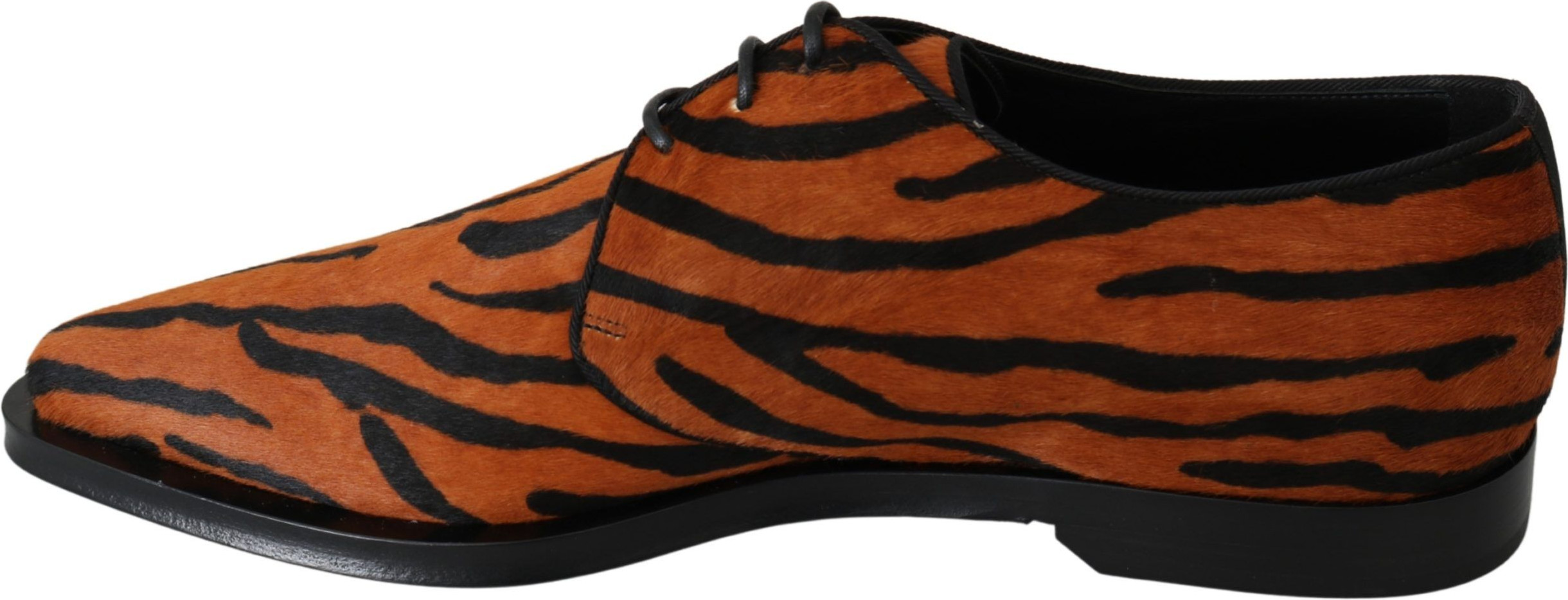 Formal Shoes Dolce & Gabbana Orange Pony Hair Dress Shoes