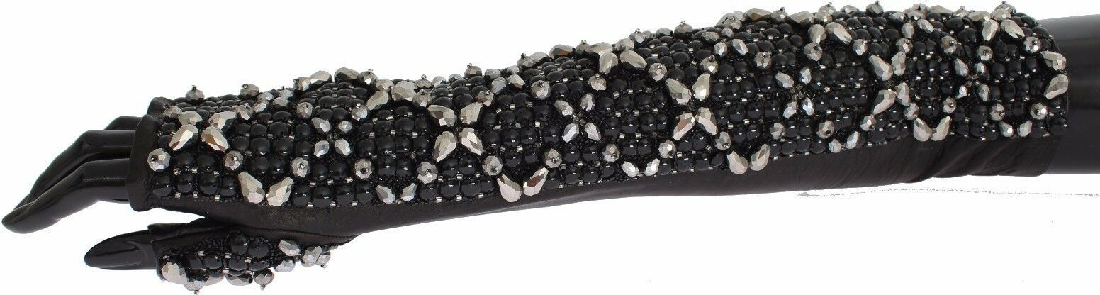 Dolce & Gabbana Elegantly Crystal Manikyurli Eldivenlar
