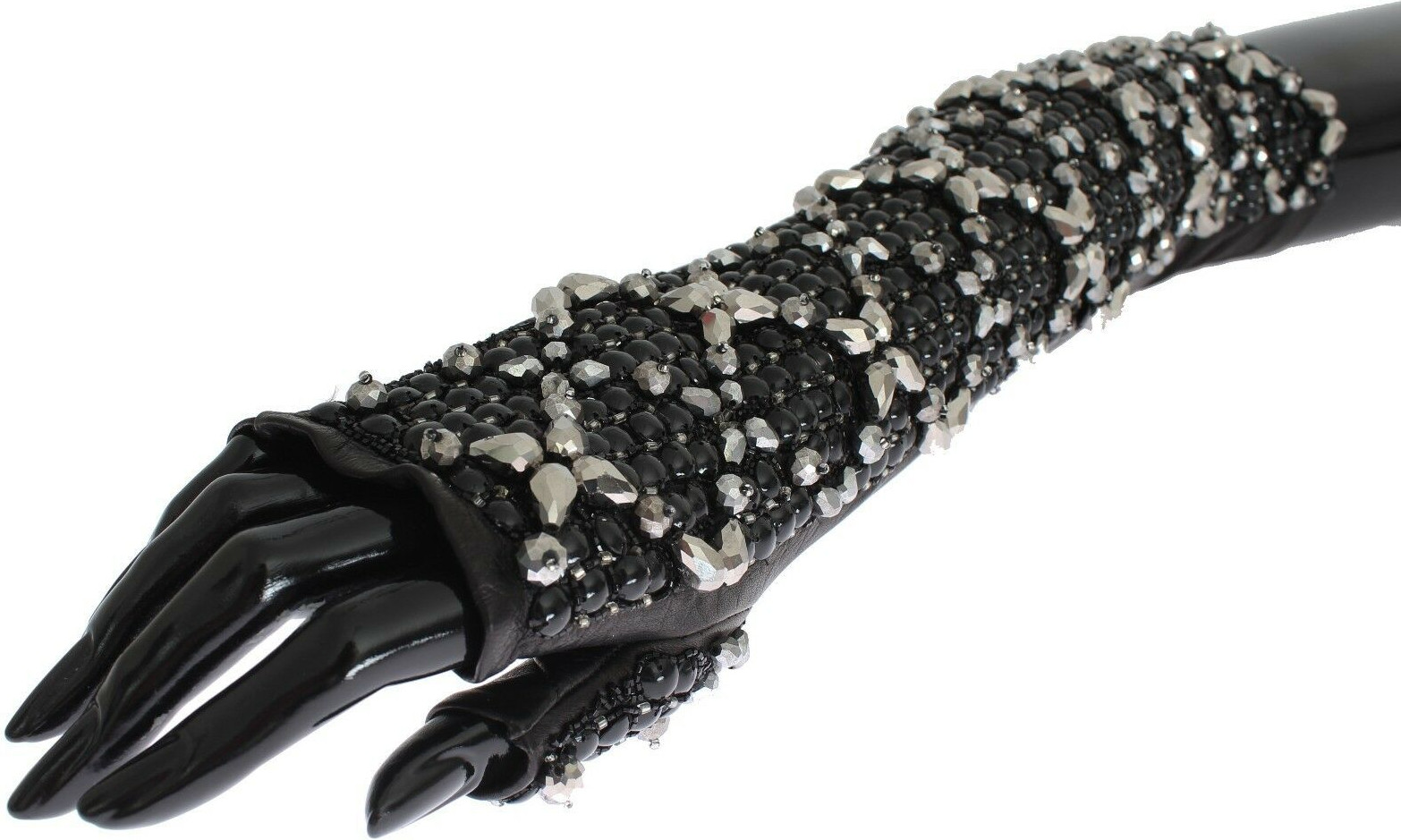Dolce & Gabbana Elegantly Crystal Manikyurli Eldivenlar