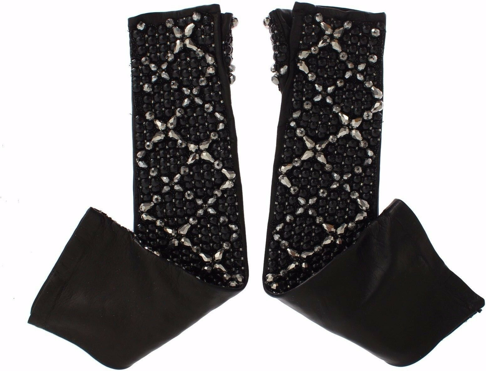 Dolce & Gabbana Elegantly Crystal Manikyurli Eldivenlar