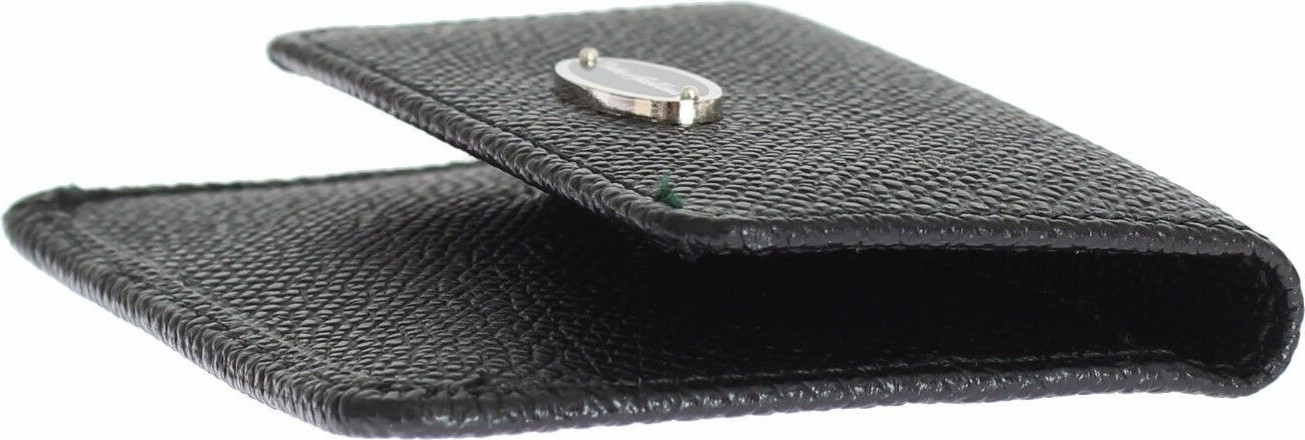 Wallet Dolce & Gabbana Sleek Black Leather Condom Case Wallet