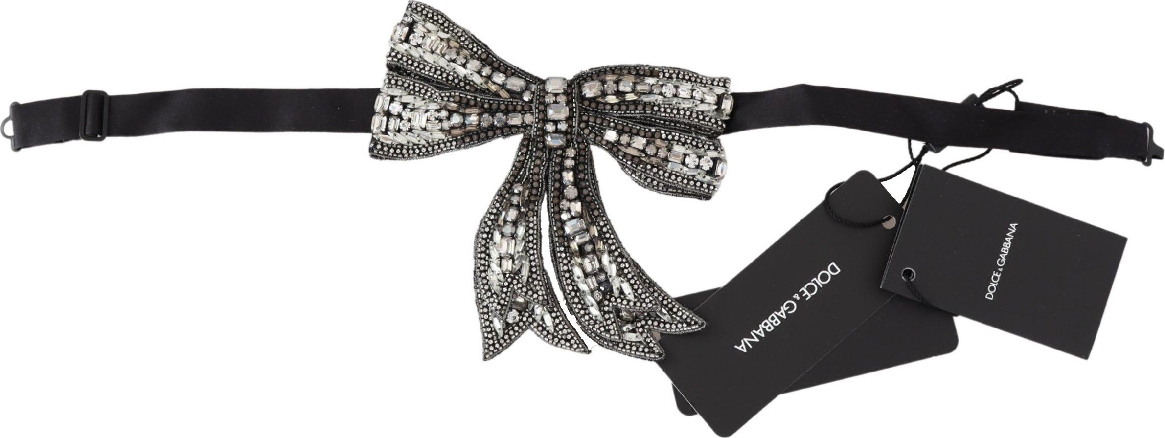 Bowtie Dolce & Gabbana Elegant Silver Embellished