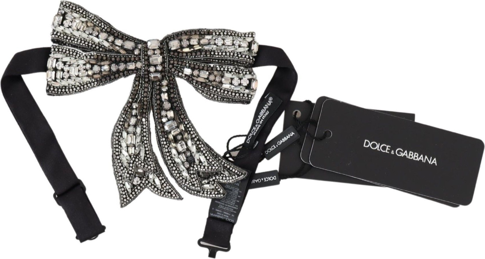 Bowtie Dolce & Gabbana Elegant Silver Embellished