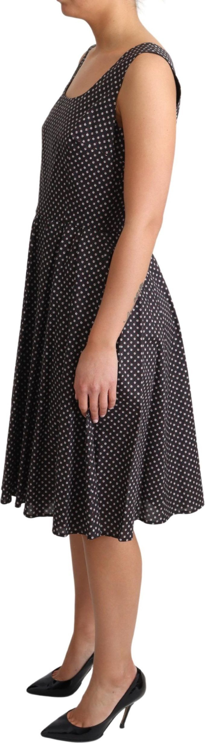 Dress Dolce & Gabbana Black Floral A-Line Stretch